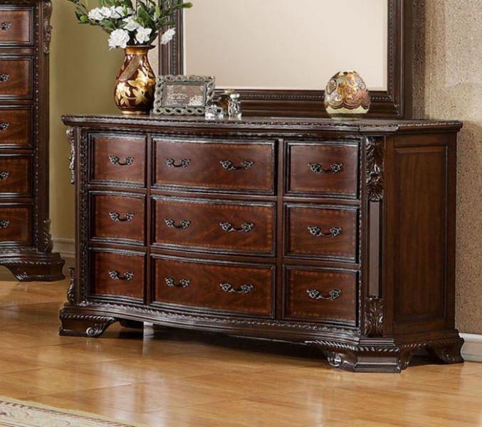 

        
Furniture of America MONTE VISTA CM7267D Combo Dresser Brown  00847289041214

