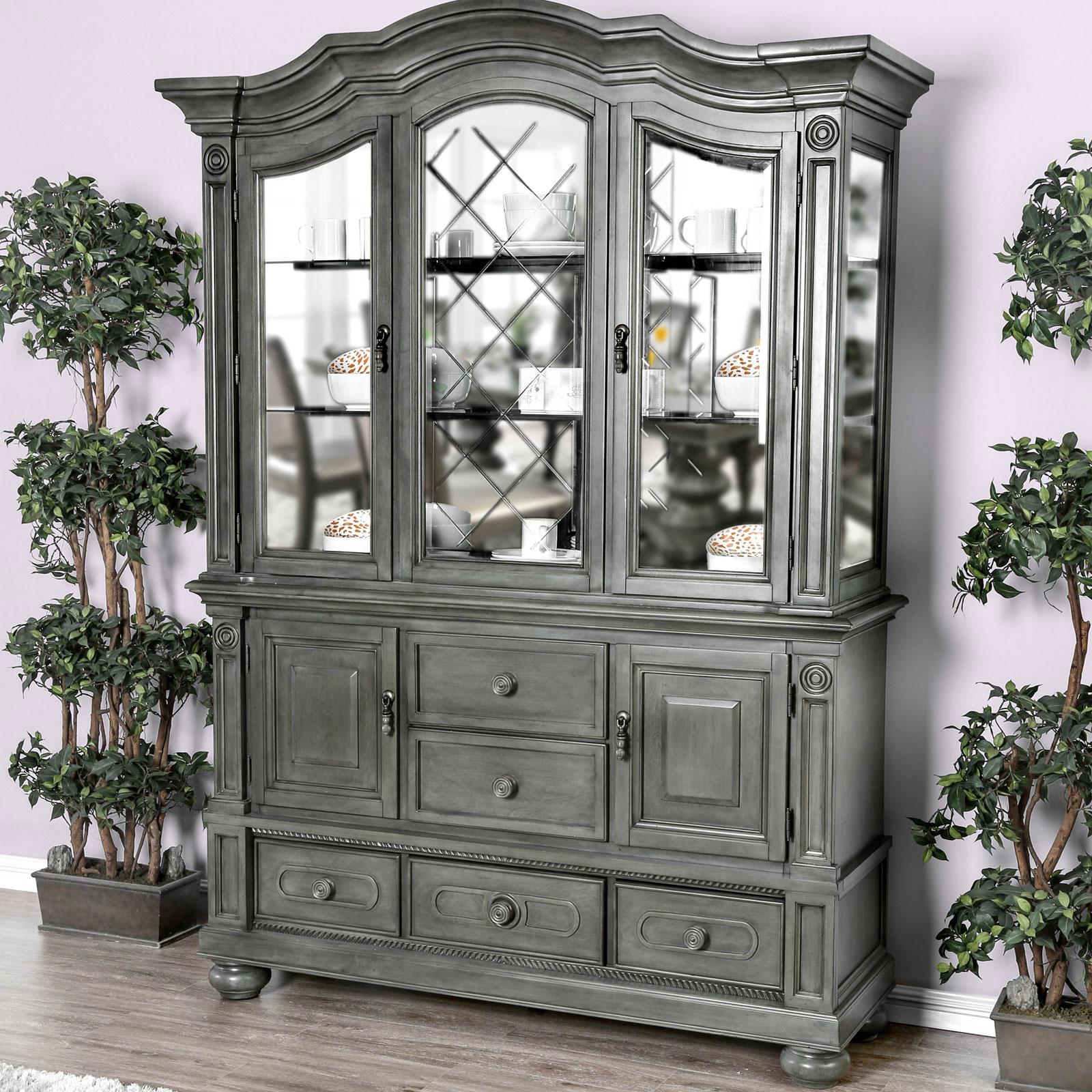 

    
Traditional Wood Hutch buffet in Gray Alpena by Furniture of America
