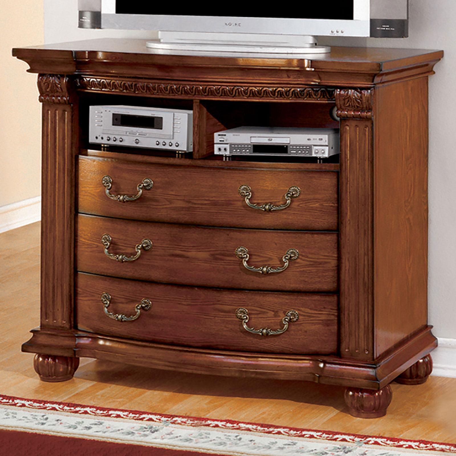 Traditional Media Chest BELLAGRAND CM7738TV-DR CM7738TV-DR in Brown 