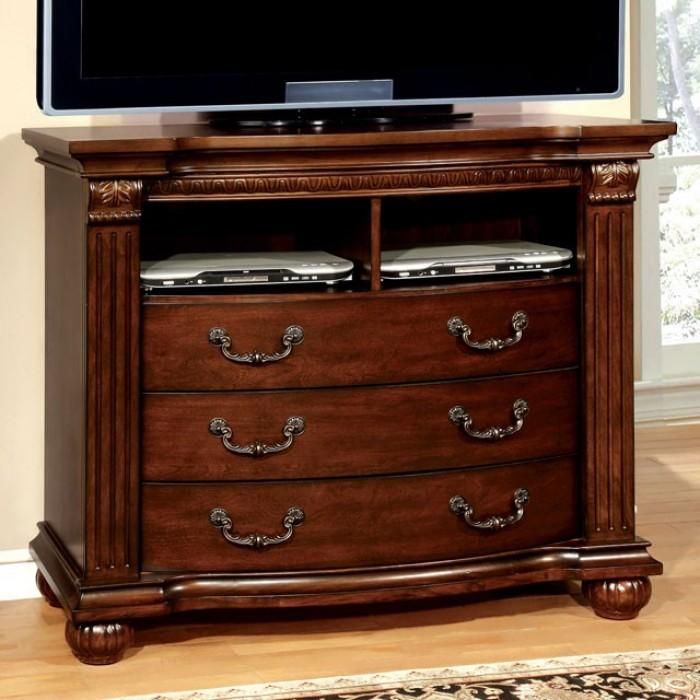 

    
Traditional Cherry Solid Wood Media Chest Furniture Of America Grandom CM7736TV-MC
