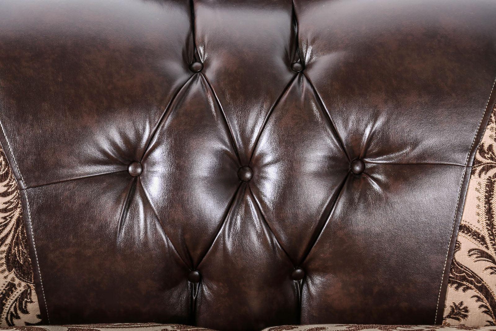 

                    
Furniture of America QUIRINO SM6416-SF Sofa Dark Brown Chenille Purchase 
