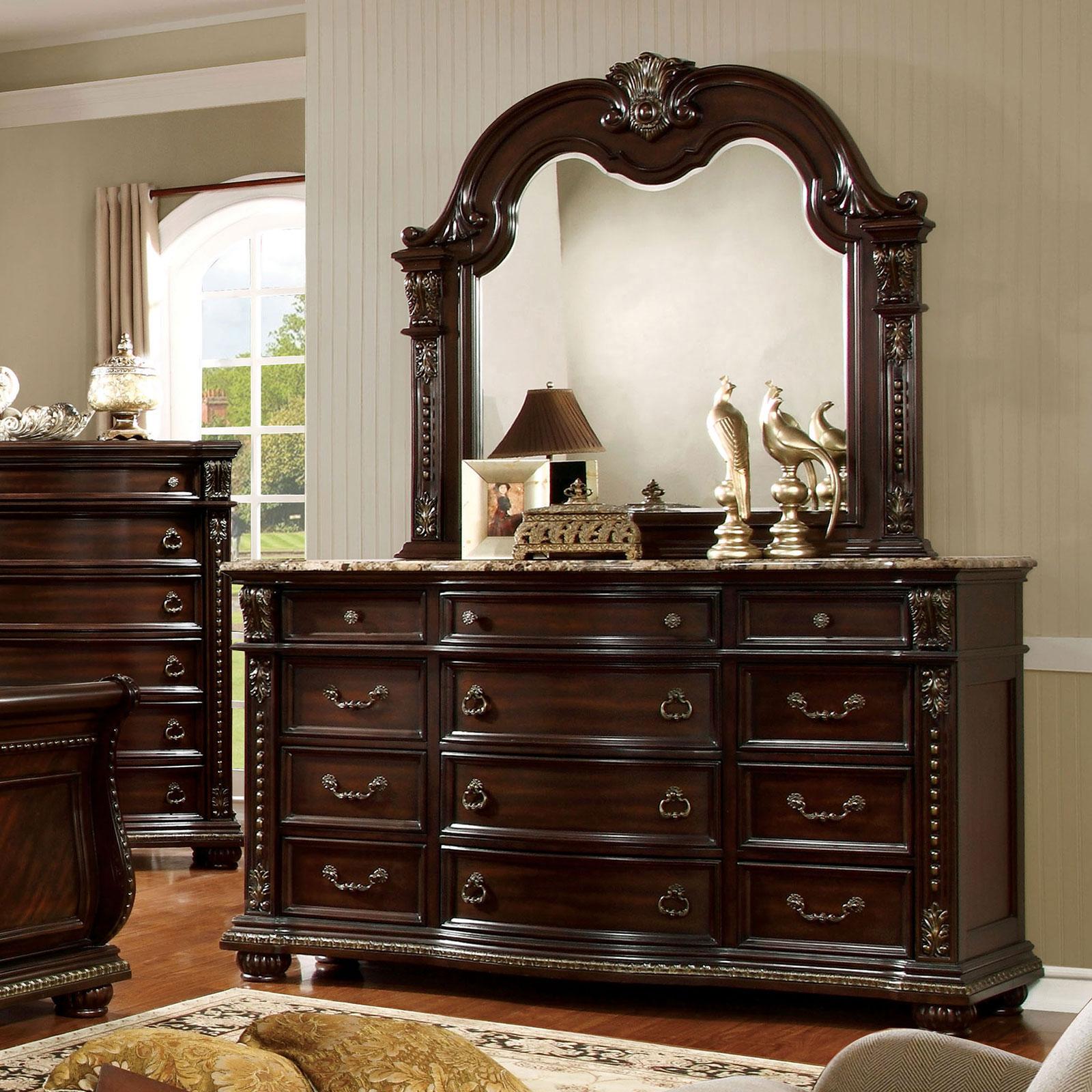 

    
Brown Cherry Genuine Marble Top Dresser Furniture of America FROMBERG
