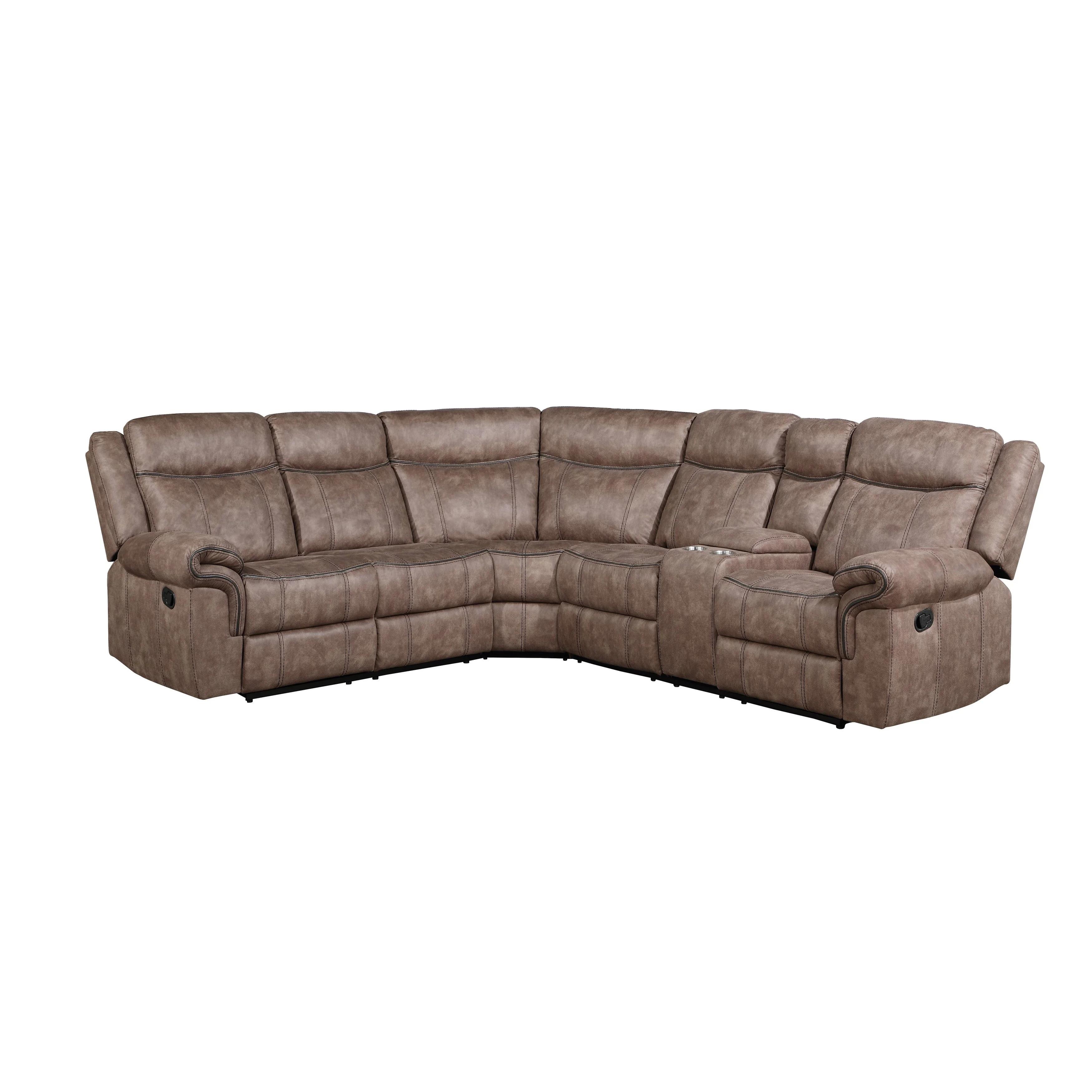 

    
Transitional  2-Tone Chocolate Velvet Sectional Sofa by Acme Dollum LV00397-3pcs
