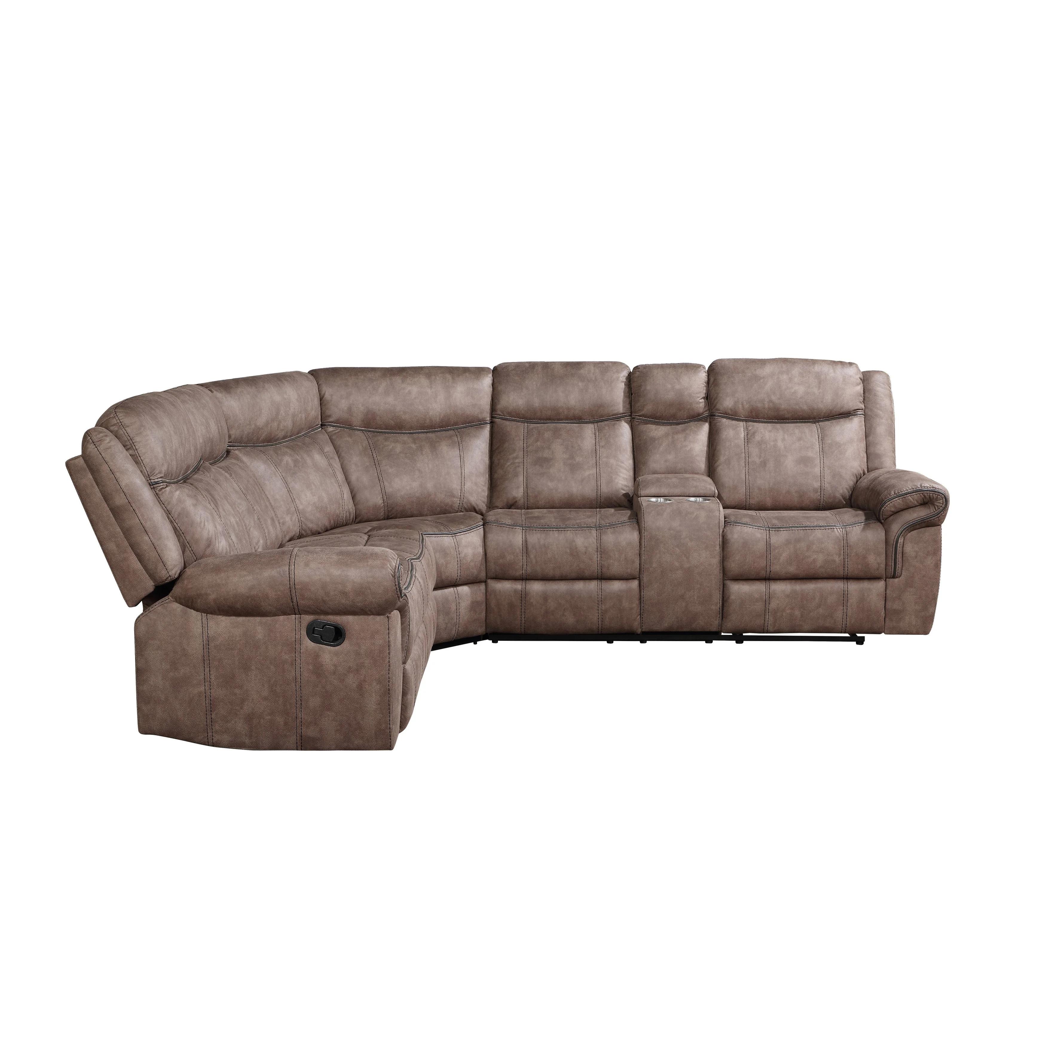 

    
Transitional  2-Tone Chocolate Velvet Sectional Sofa by Acme Dollum LV00397-3pcs
