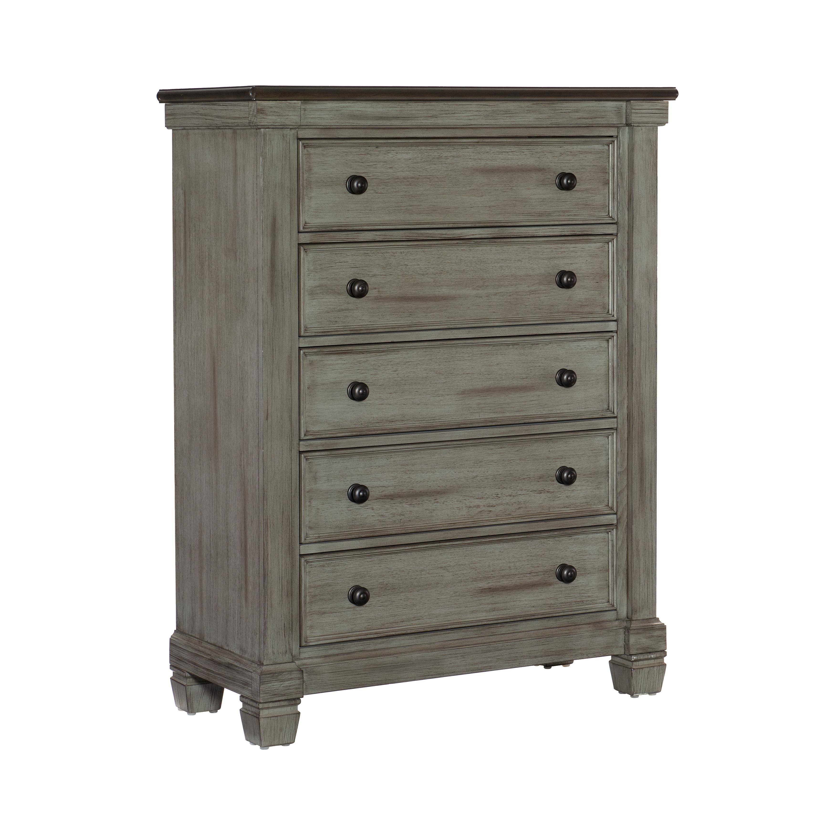Transitional Chest 1626GY-9 Weaver 1626GY-9 in Gray, Coffee 
