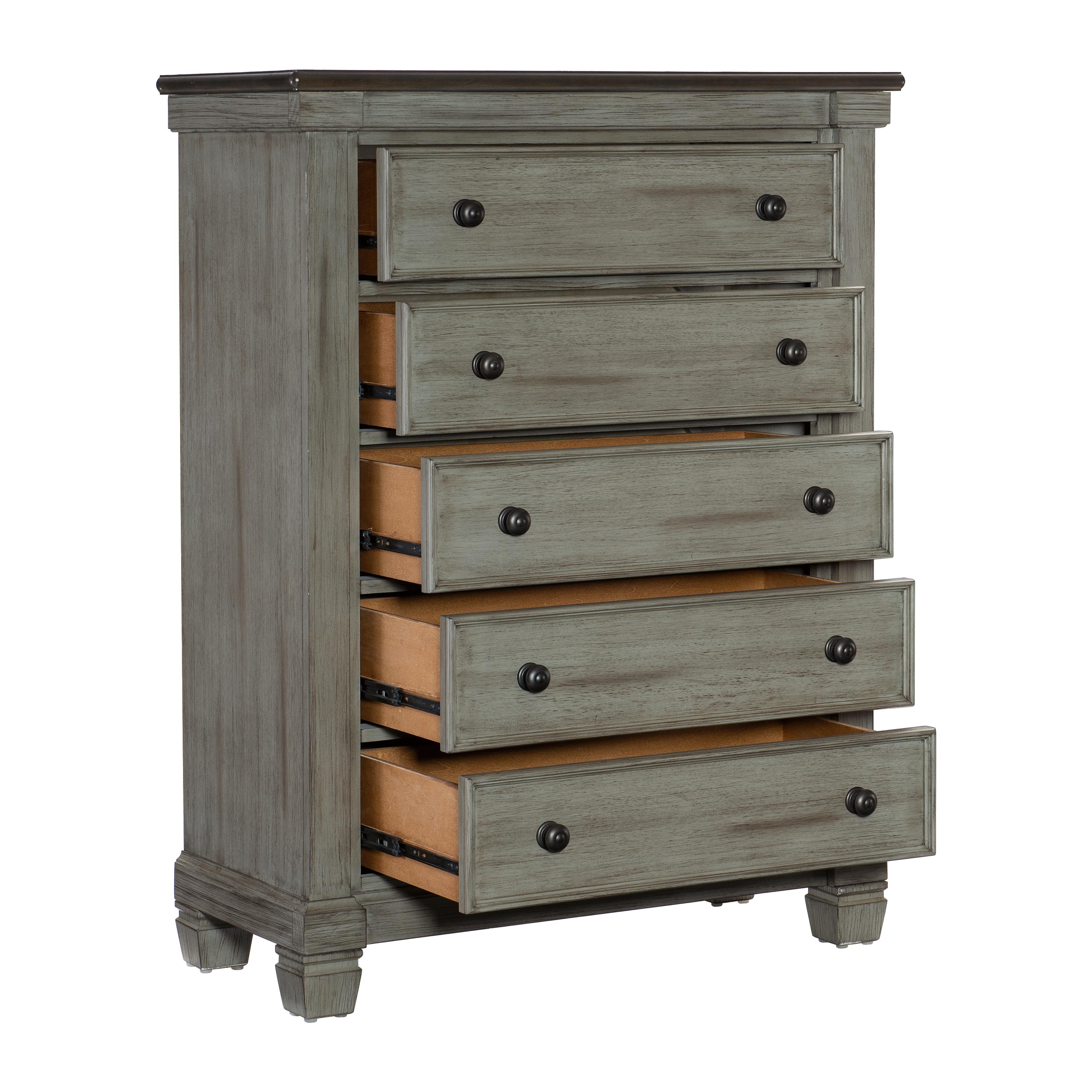 

    
Transitional Antique Gray & Coffee Wood Chest Homelegance 1626GY-9 Weaver

