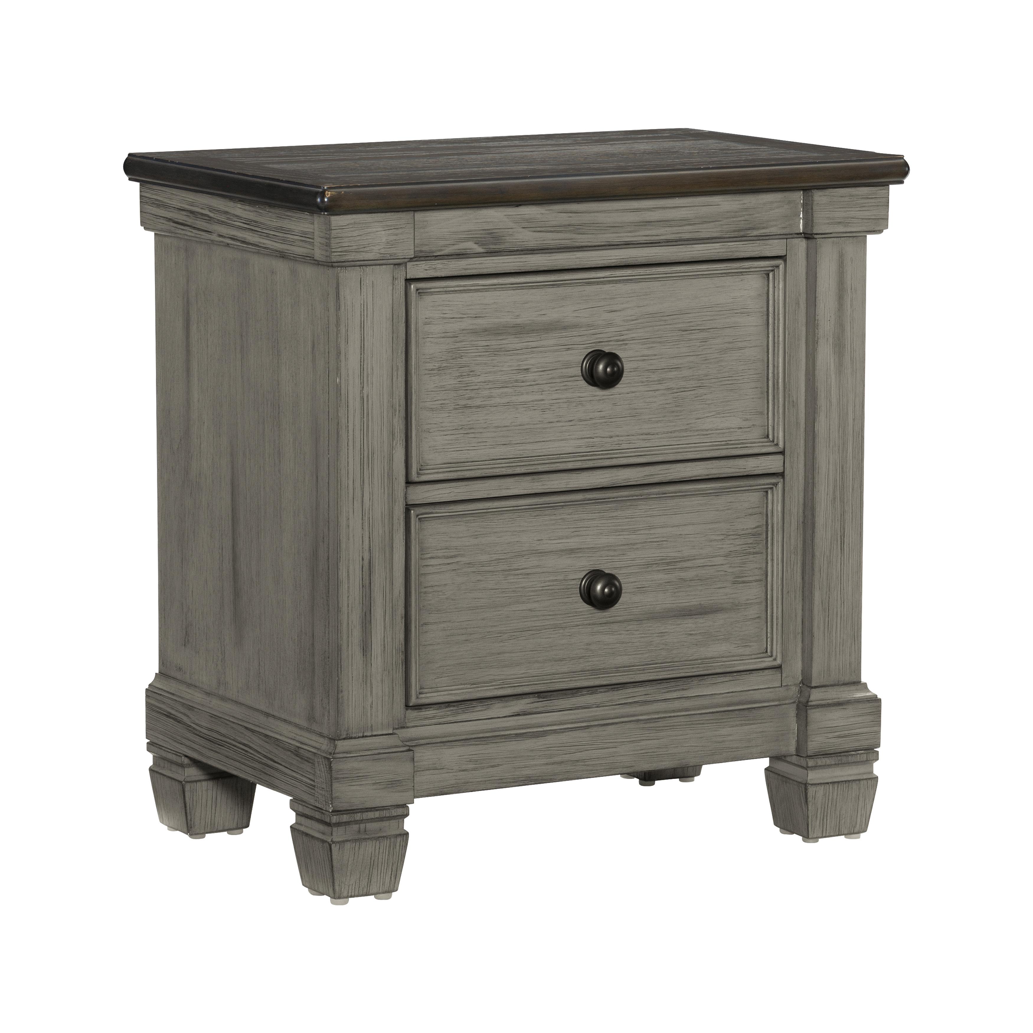 Transitional Nightstand 1626GY-4 Weaver 1626GY-4 in Gray, Coffee 