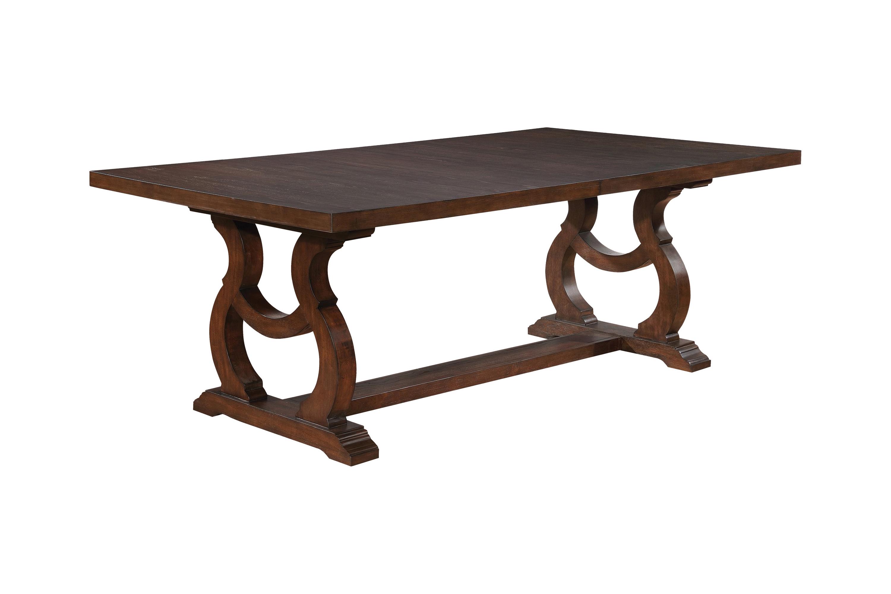 Transitional Dining Table 110311 Brockway 110311 in Java 