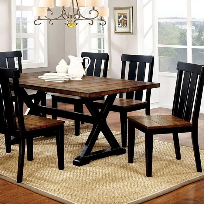Transitional Dining Room Set CM3668T-Set-5 Alana CM3668T-5PC in Brown 