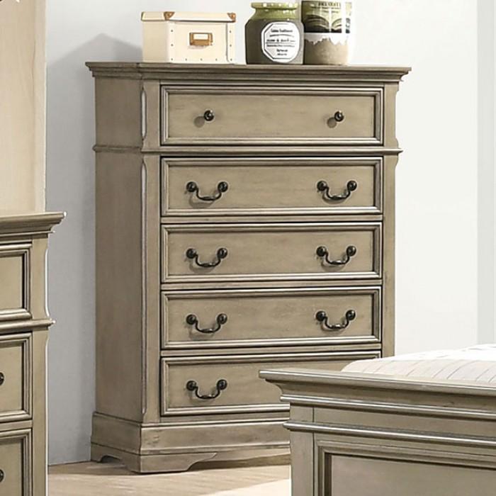 

                    
Buy Transitional Antique Warm Gray Solid Wood Queen Bedroom Set 6pcs Furniture of America CM7181 Lasthenia
