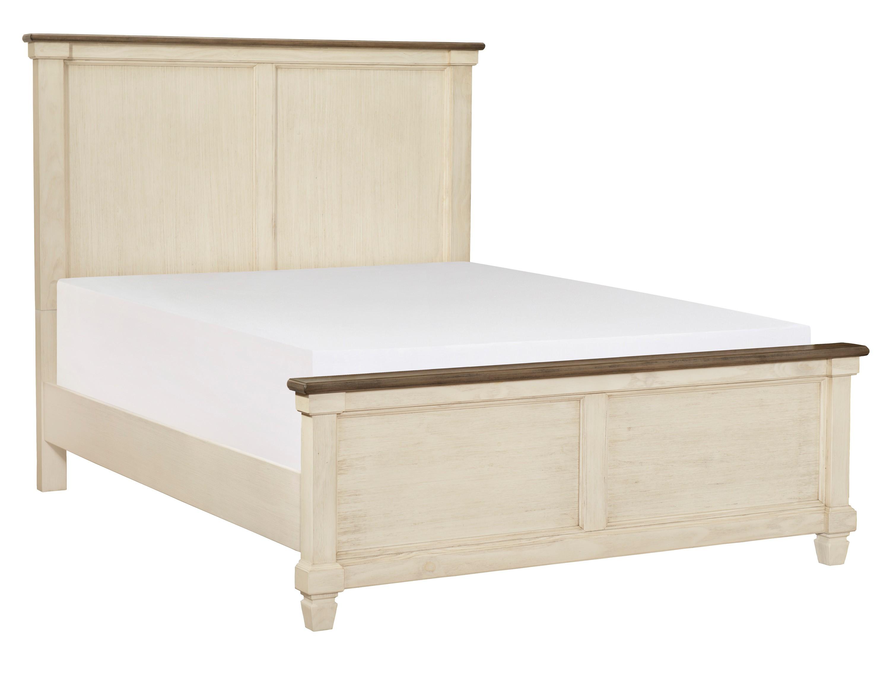 

    
Transitional Antique White & Rosy Brown Wood CAL Bed Homelegance 1626K-1CK* Weaver
