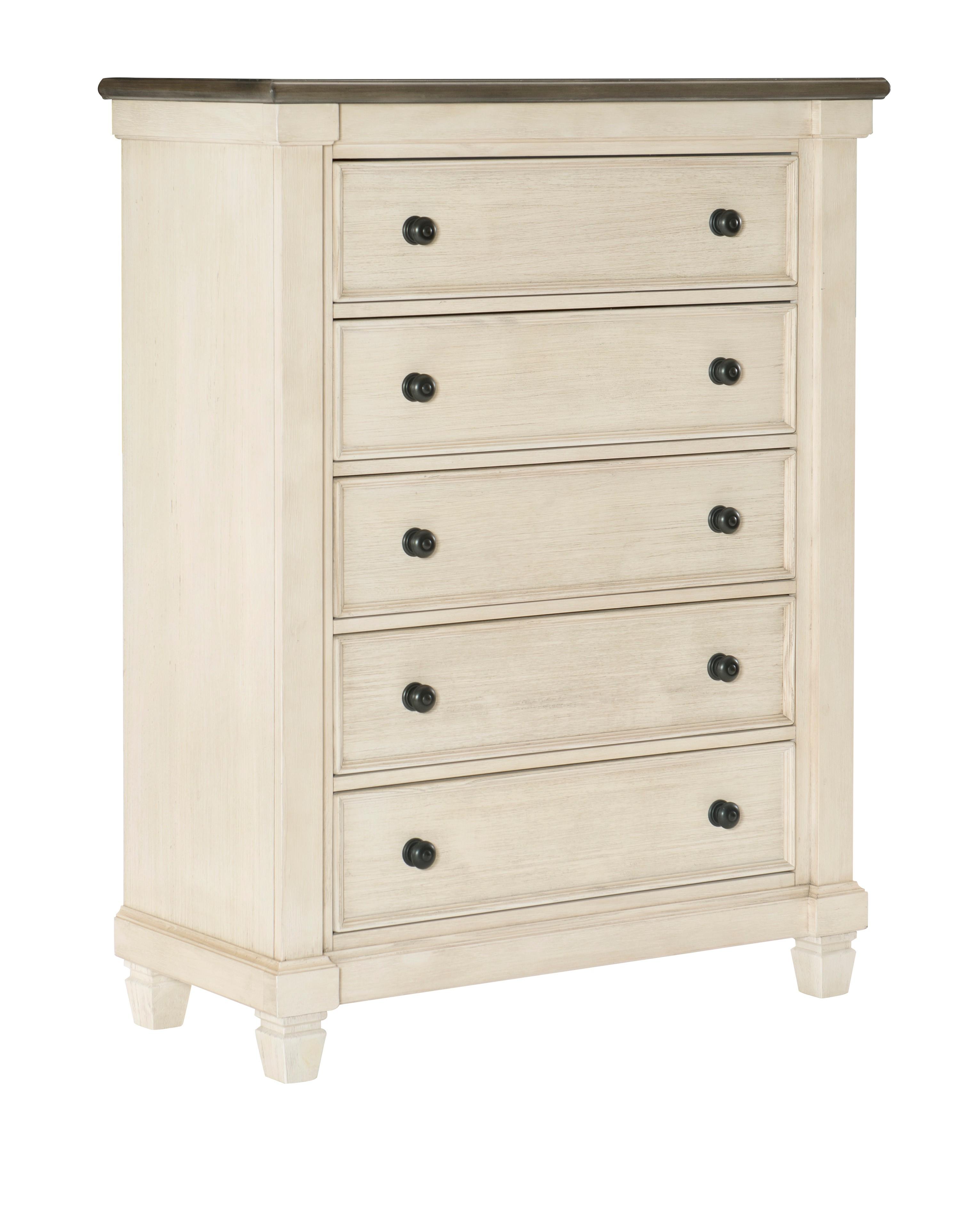 Transitional Chest 1626-9 Weaver 1626-9 in Antique White, Brown 