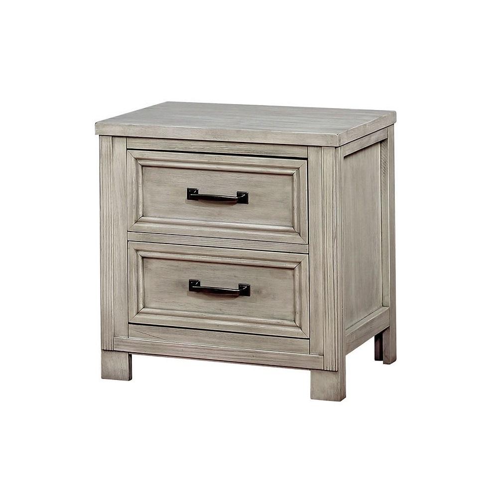 

    
Transitional Antique White Solid Wood Nightstand Furniture of America CM7365WH-N Tywyn
