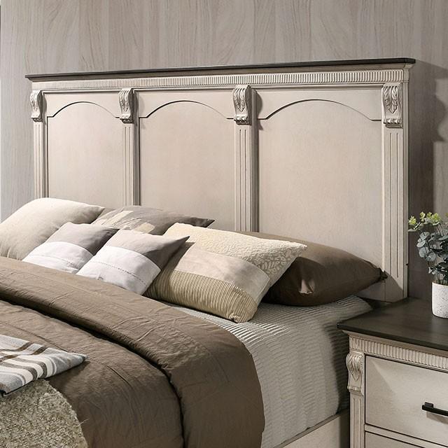 

    
Furniture of America CM7182-Q-3PC Agathon Panel Bedroom Set Antique White CM7182-Q-3PC
