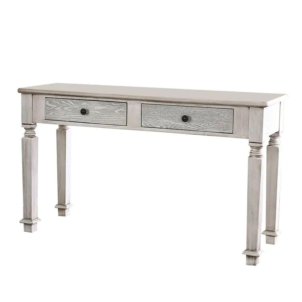 

    
Transitional Antique White Solid Wood Sofa Table Furniture of America CM4089S Joliet
