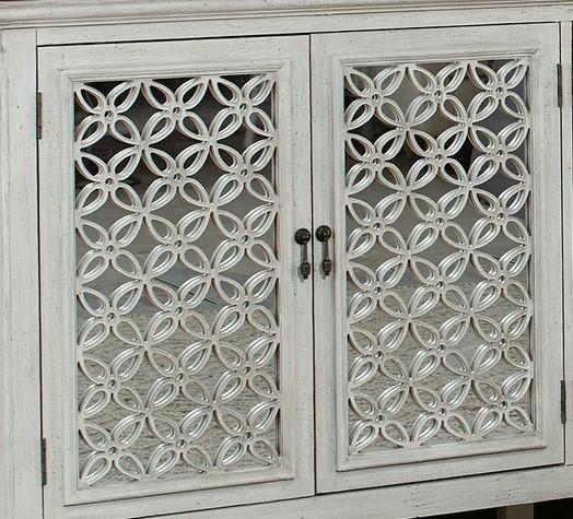 

    
Transitional Antique White Wood 4 Door Accent Cabinet Westridge Liberty Furniture
