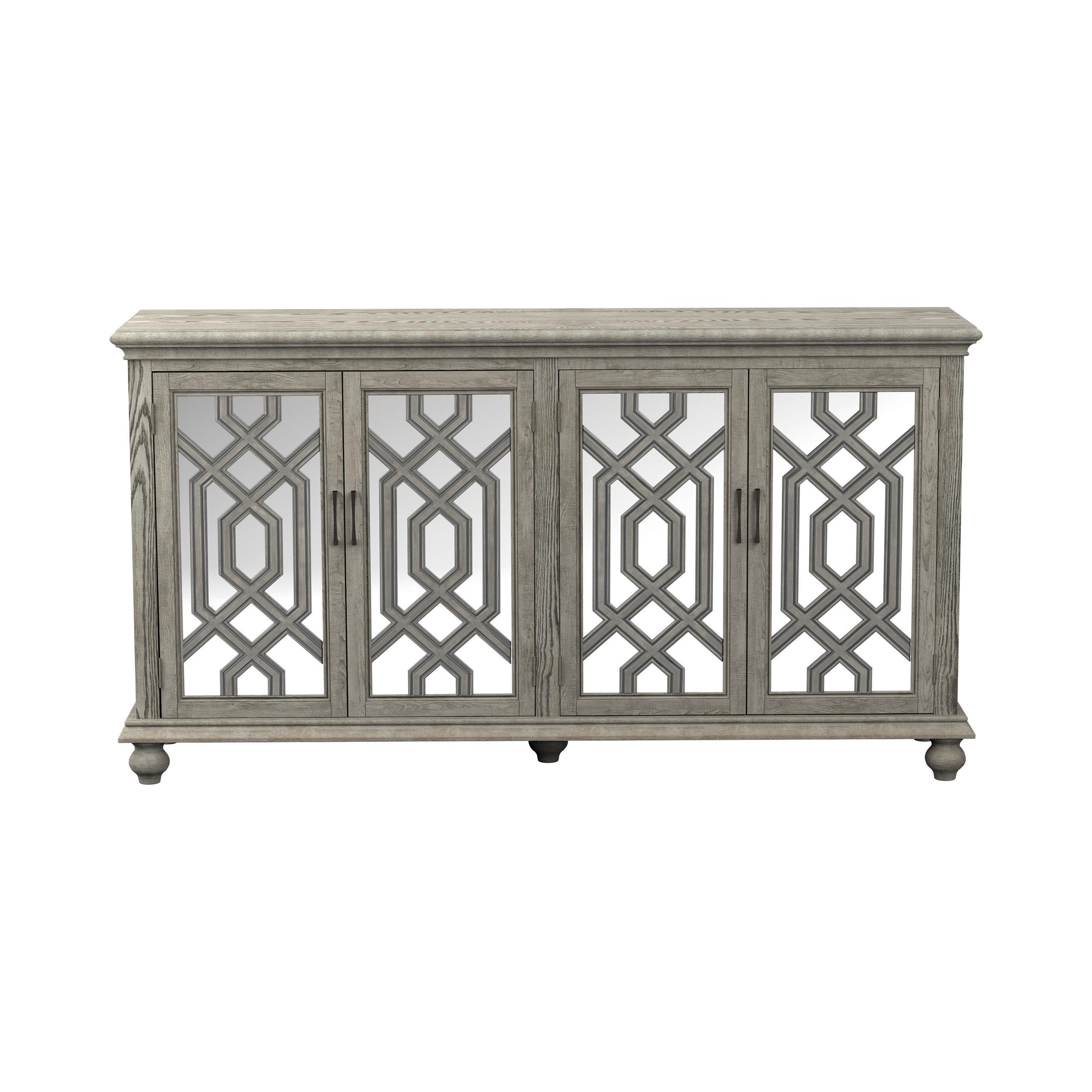 

    
Transitional Antique White Wood Accent Cabinet Coaster 952845
