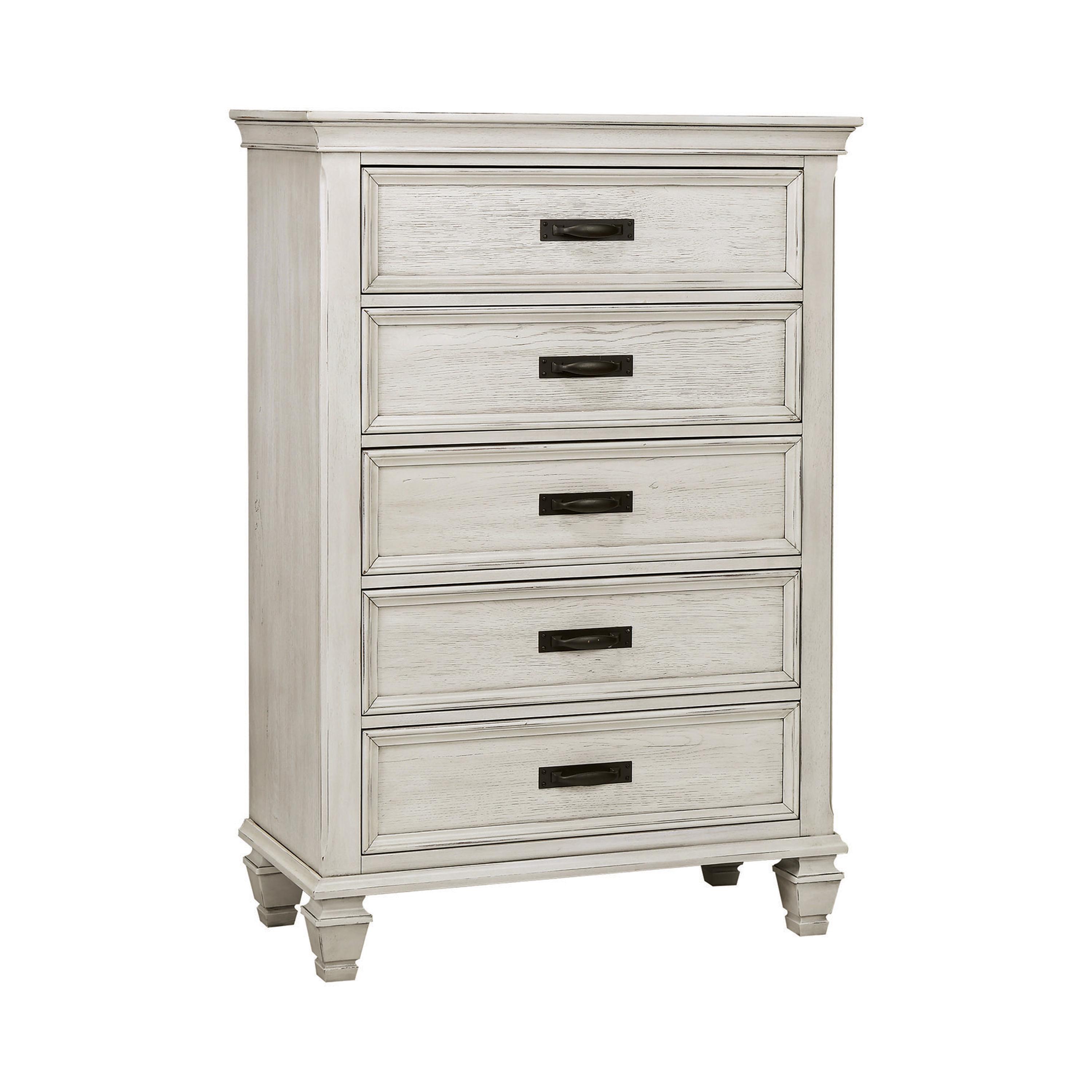 Transitional Chest 205335 Franco 205335 in Antique White 