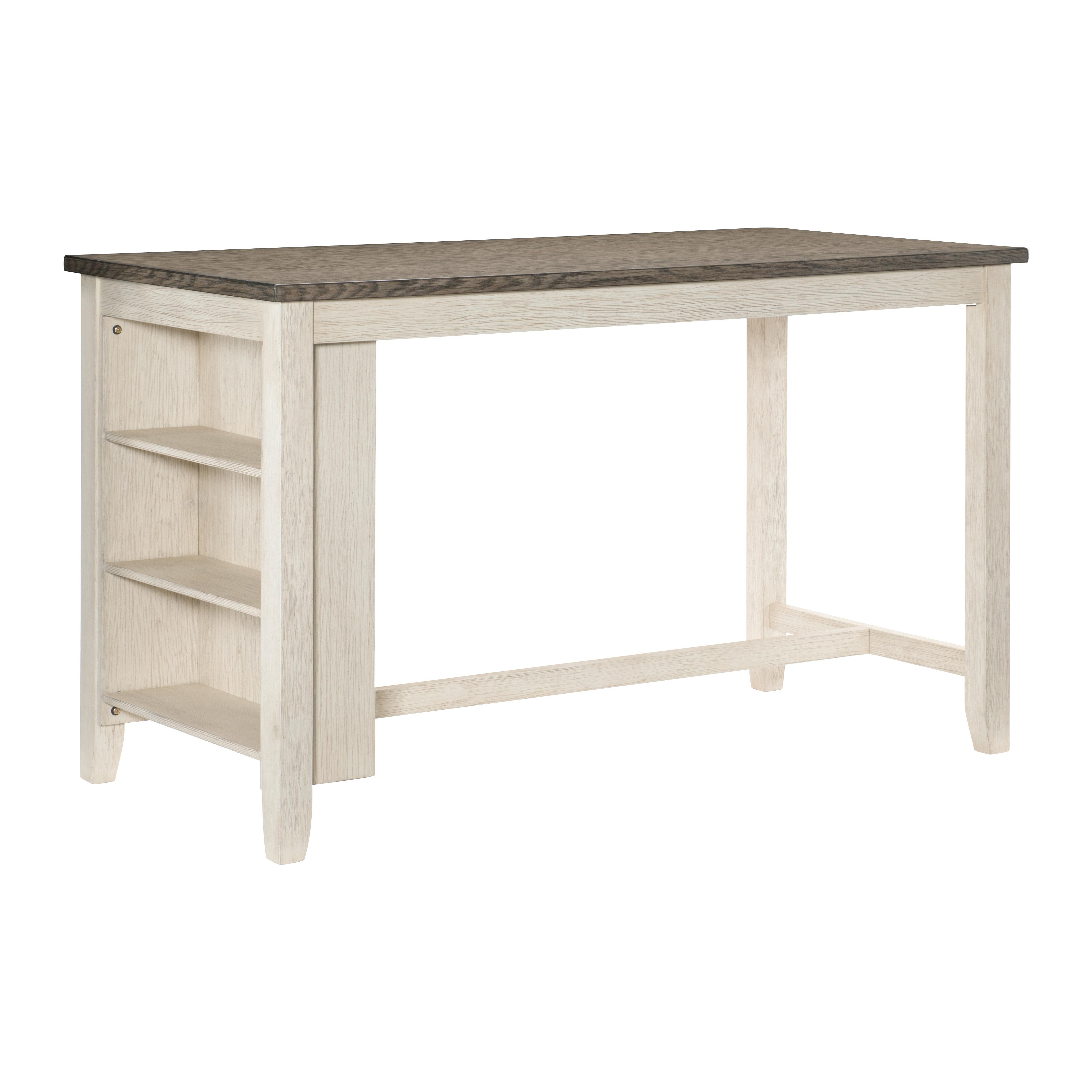 Transitional Counter Height Table 5603WW-36 Timbre 5603WW-36 in Antique White 
