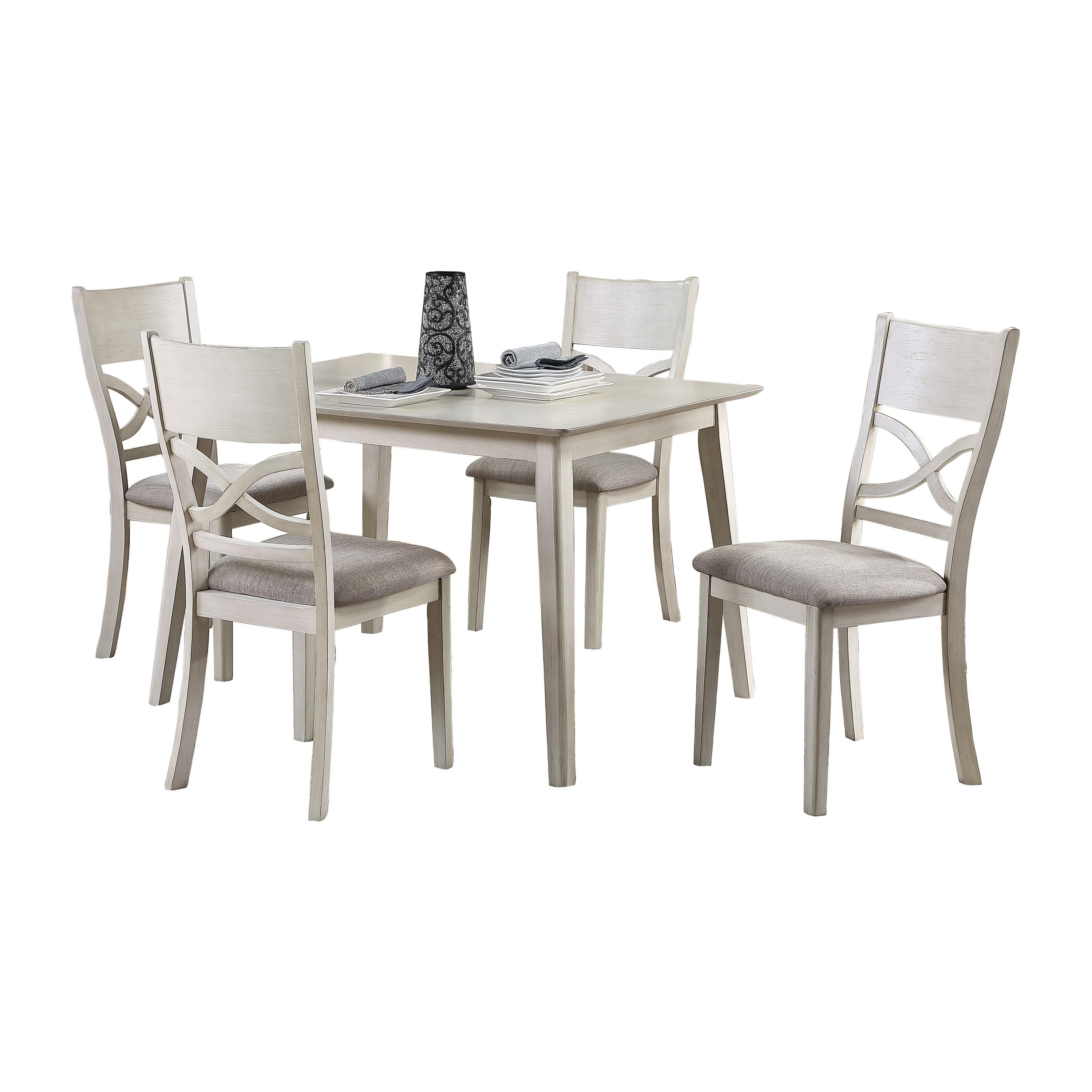 Transitional Dining Room Set 5739 Anderson 5739 in Antique White Polyester
