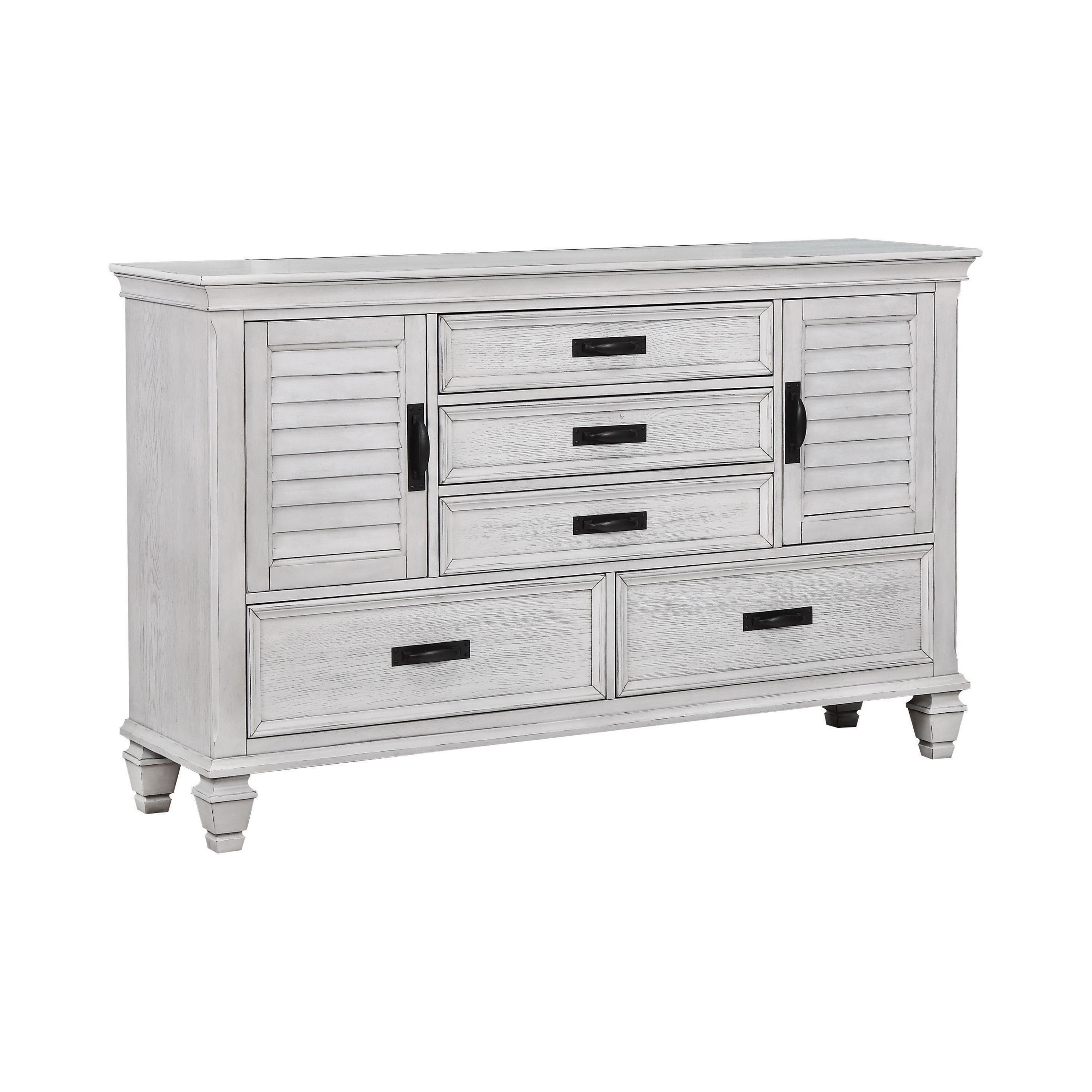 Transitional Dresser 205333 Franco 205333 in Antique White 