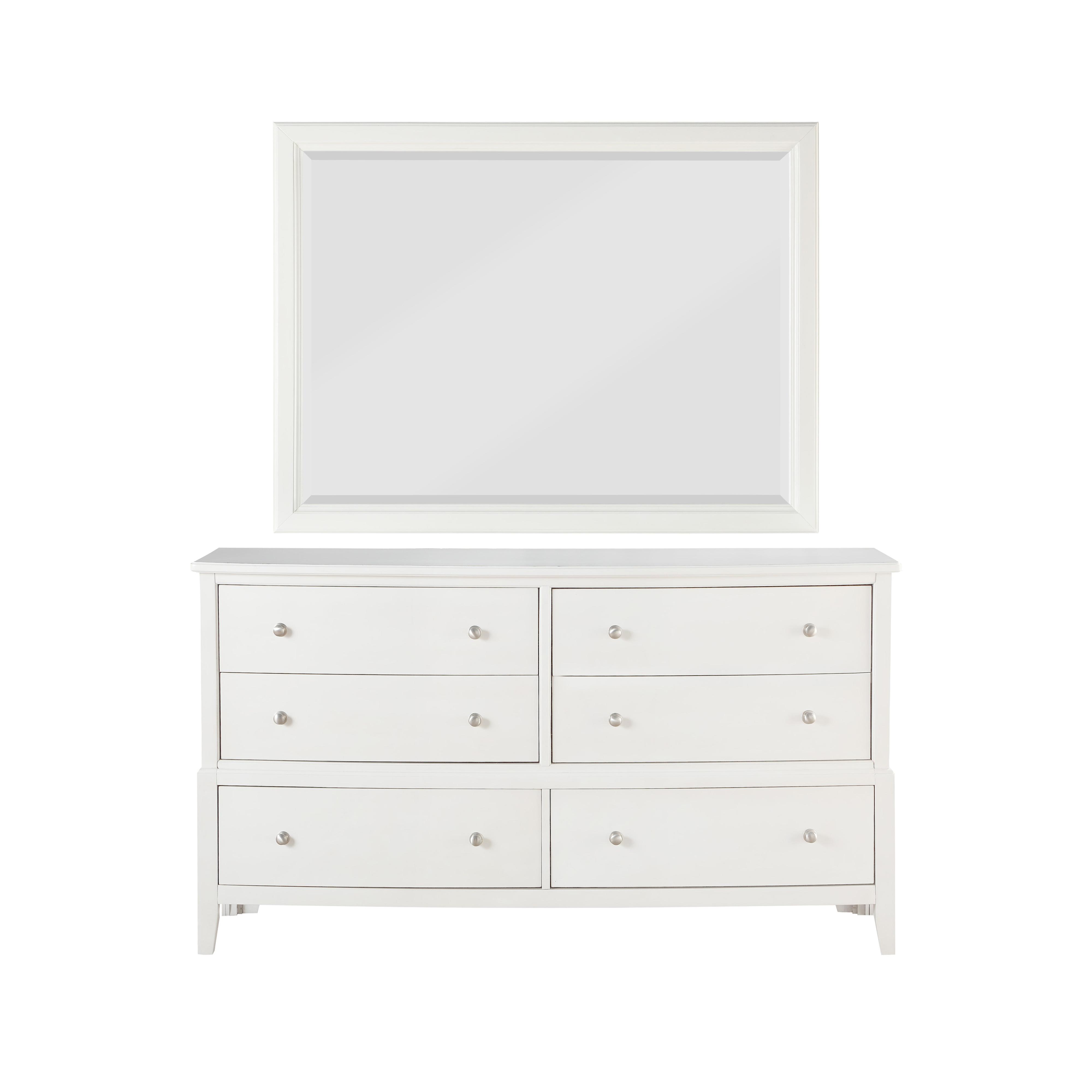 Transitional Dresser w/Mirror 1730WW-5*6-2PC Cotterill 1730WW-5*6-2PC in Antique White 