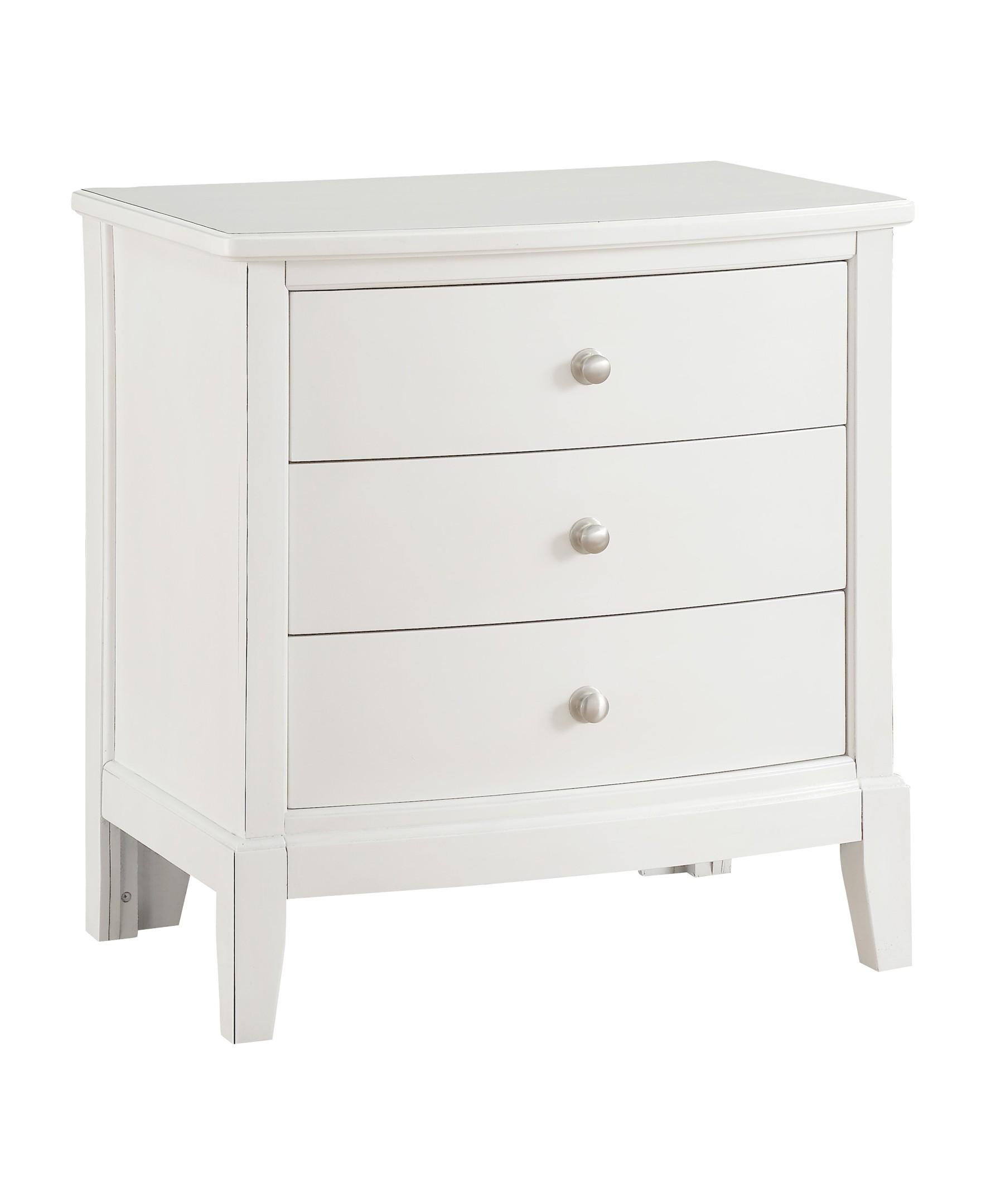 Transitional Nightstand 1730WW-4 Cotterill 1730WW-4 in Antique White 
