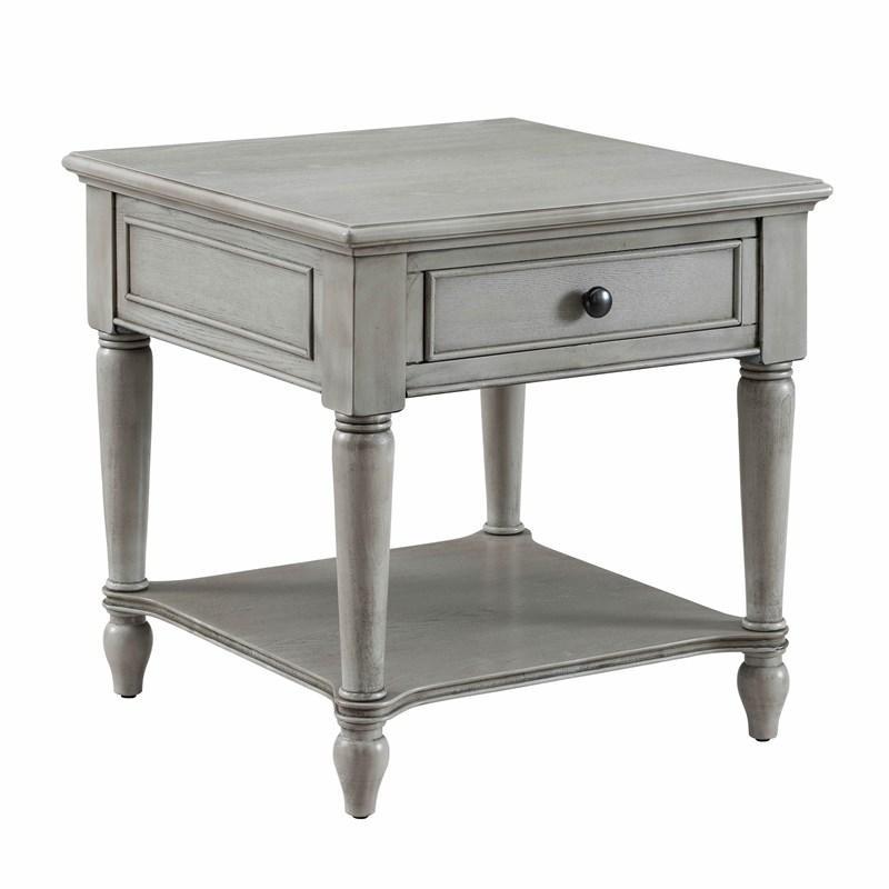 Transitional, Traditional End Table Liberty 4117-02 in Oak, Ash Gray 