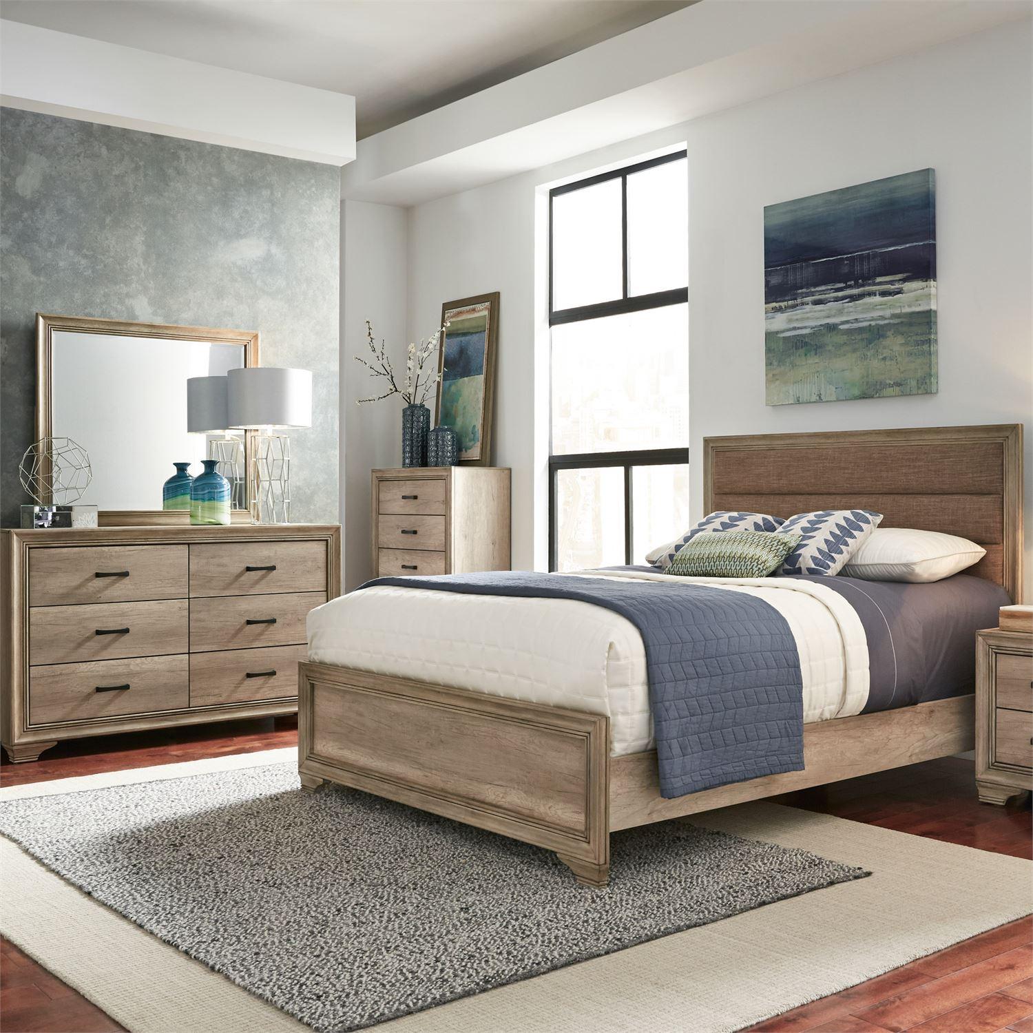 

    
Transitional Beige Cal. King Bed Set 4 w/Chest Sun Valley by Liberty Furniture
