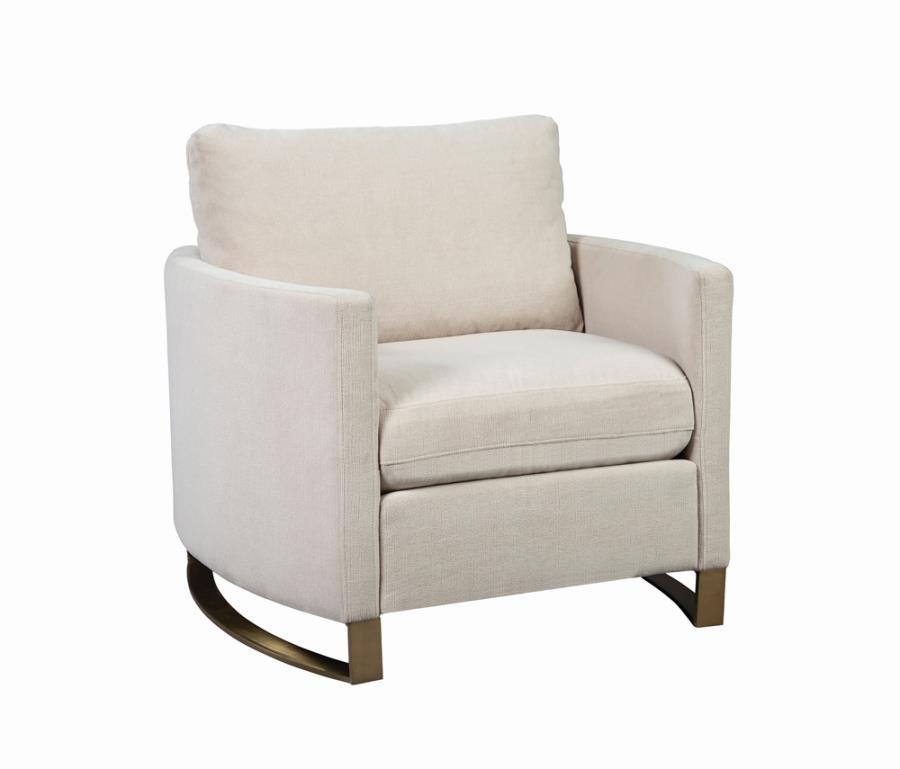 

    
Transitional Beige Chenille Arm Chair Coaster 508823 Corliss
