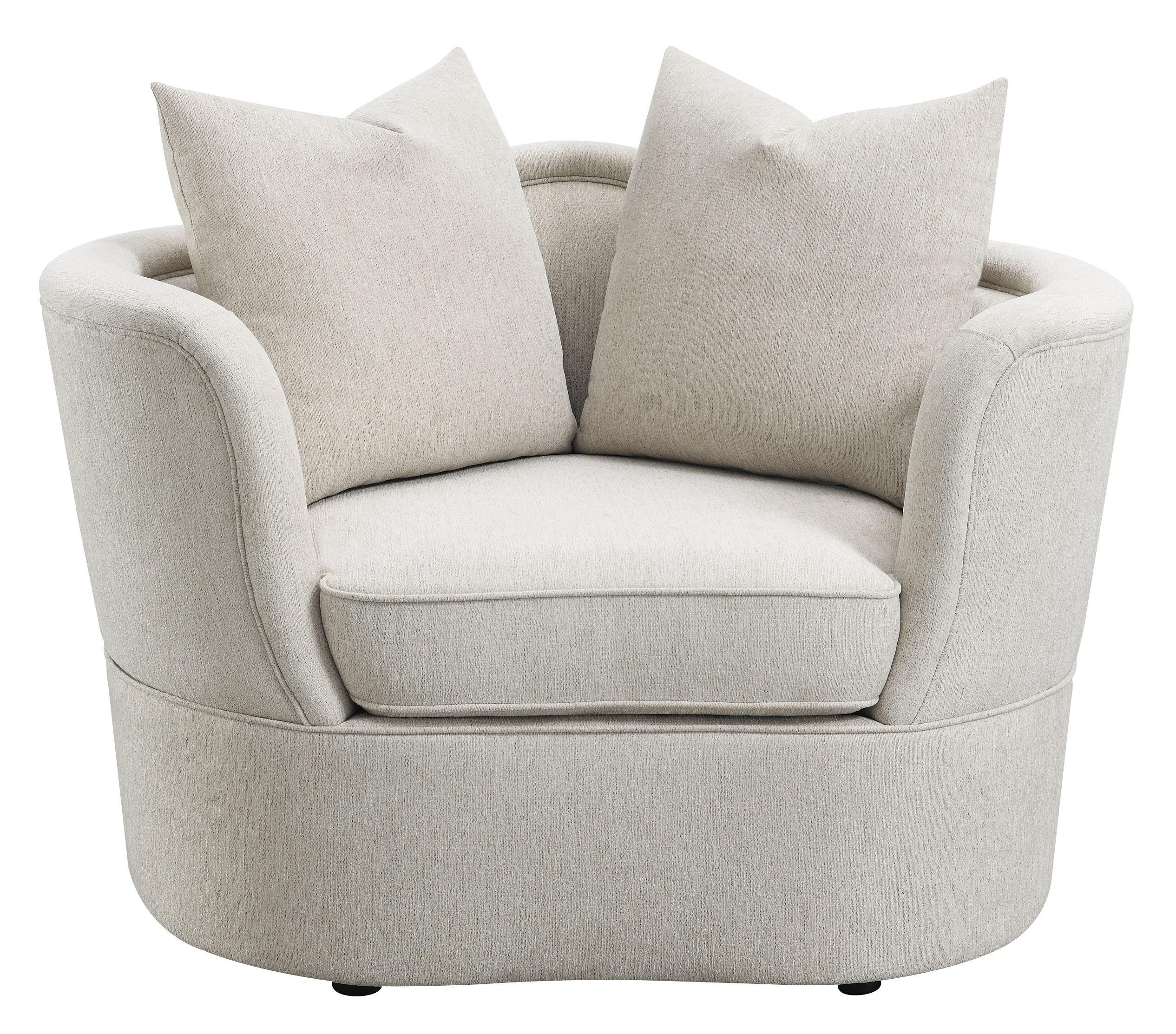 Transitional Arm Chair 511153 Kamilah 511153 in Beige Chenille