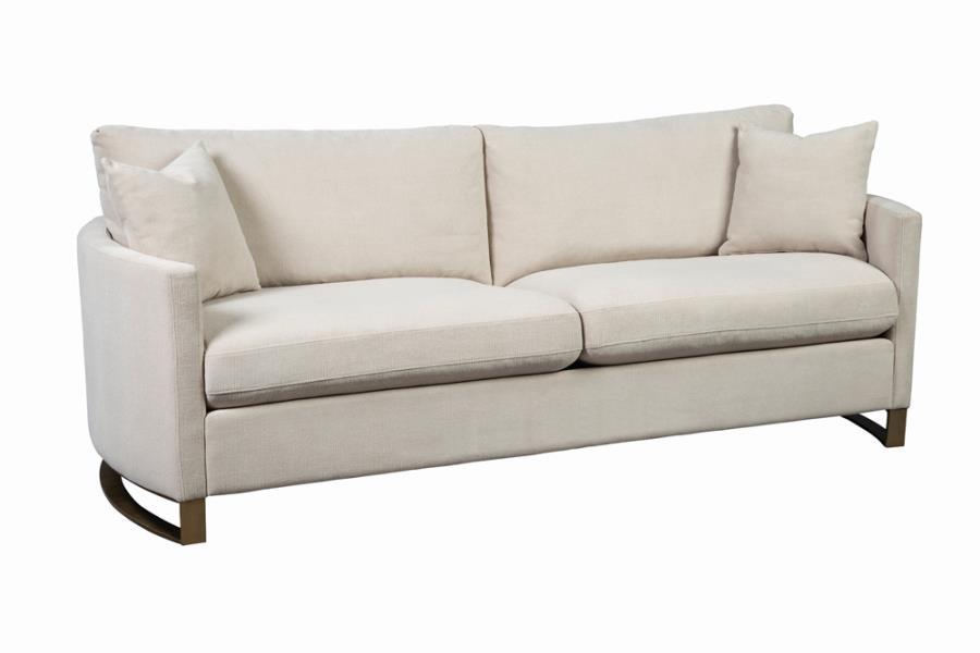 Transitional Sofa 508821 Corliss 508821 in Beige Chenille