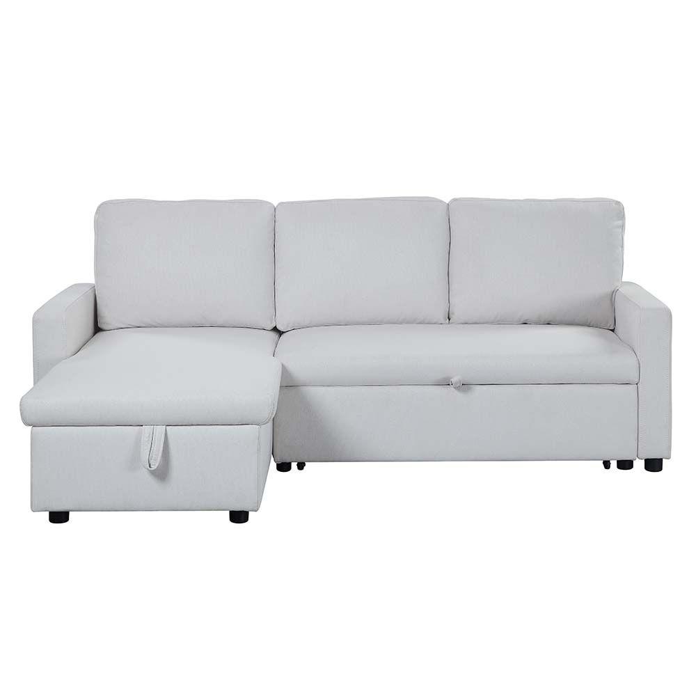 

                    
Acme Furniture Hiltons Sectional Sofa White Fabric Purchase 
