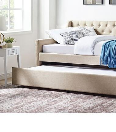 

    
Transitional Beige Fabric Twin Daybed Emmy by Furniture of America
