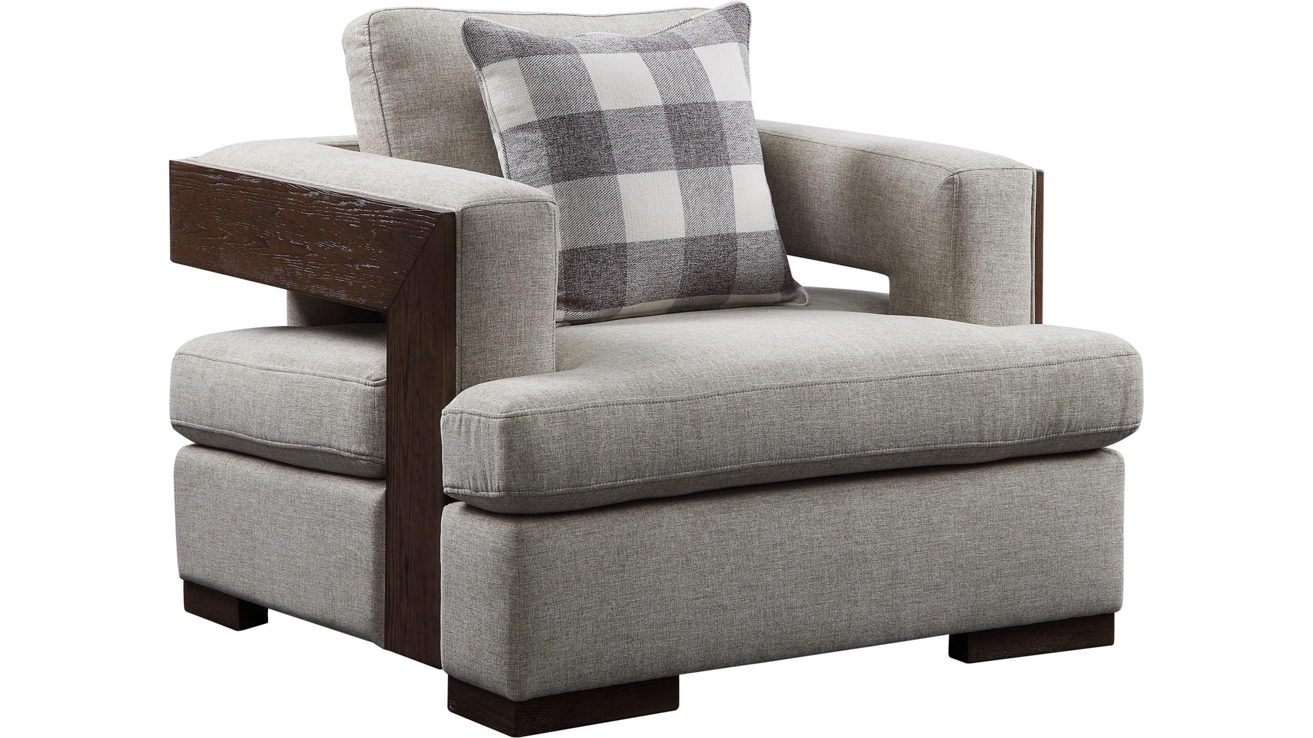 Transitional Chair Niamey 54852 in Beige Fabric