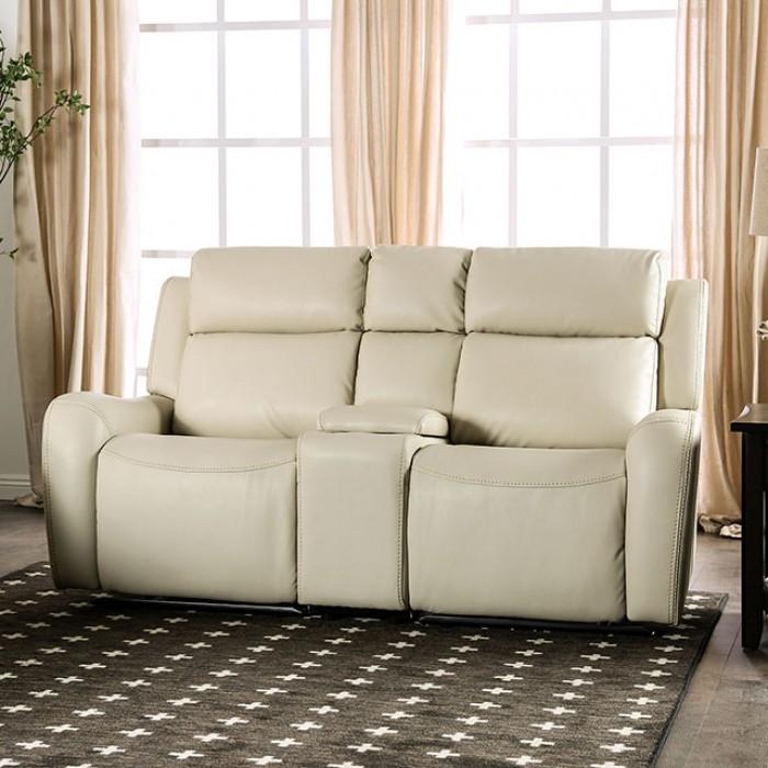 Transitional Recliner Loveseat CM9907-LV Barclay CM9907-LV in Beige Leatherette