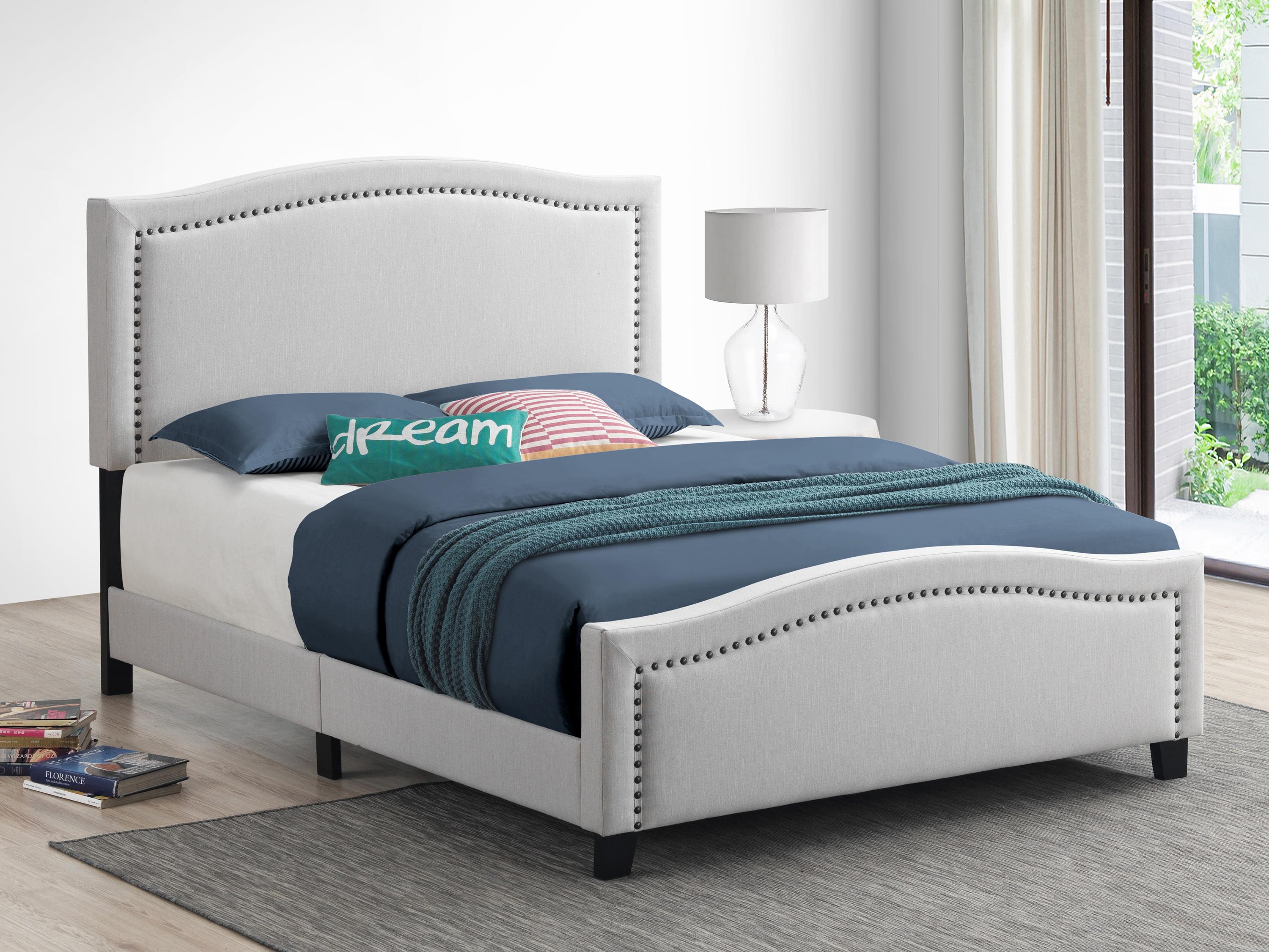 

    
Transitional Beige Linen-like Fabric King Bed Coaster 306012KE Hamden

