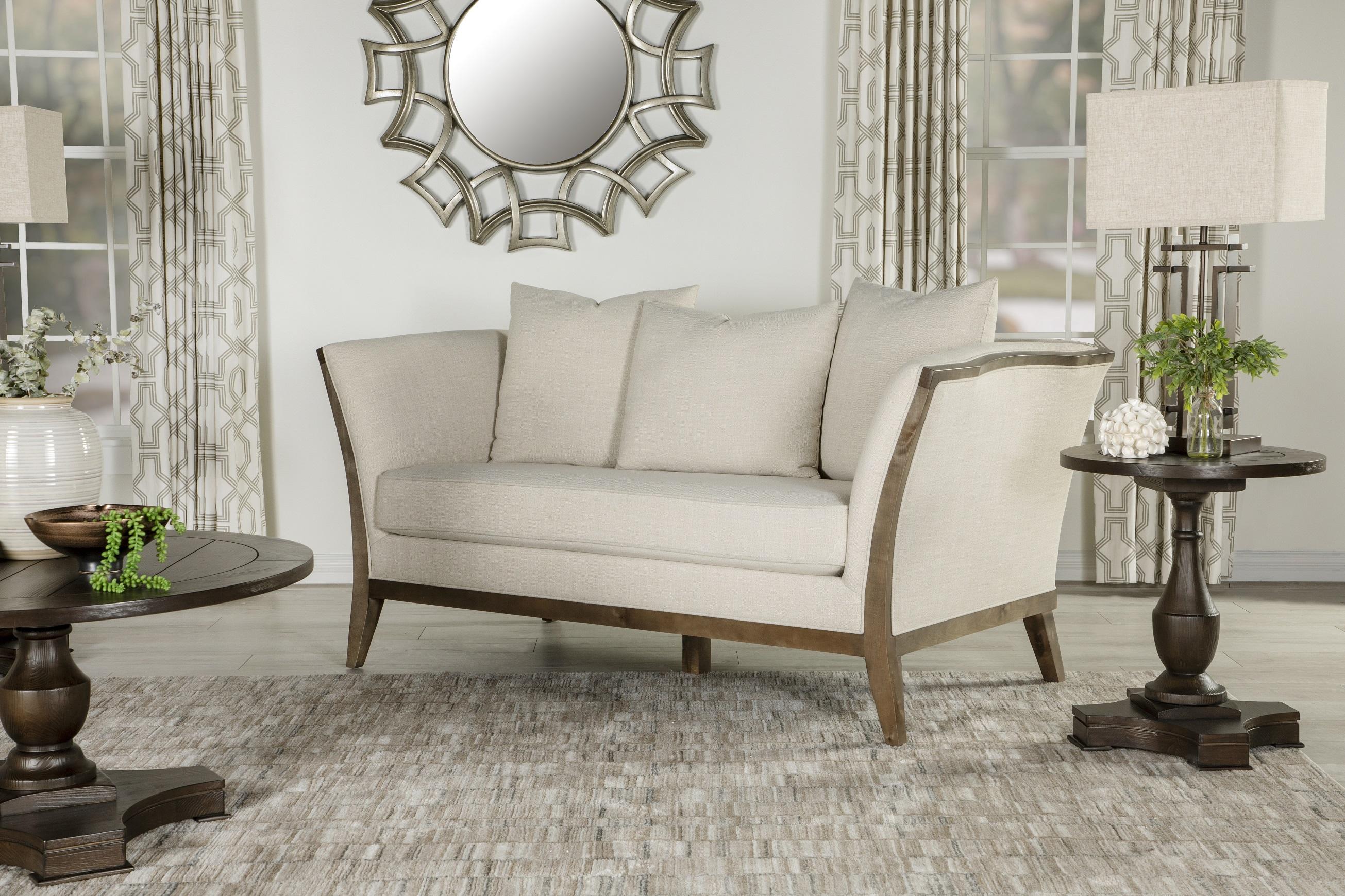 

    
 Shop  Transitional Beige Linen-like Fabric Living Room Set 2pcs Coaster 511191-S2 Lorraine
