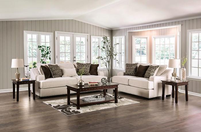 

    
Transitional Beige Linen-like Fabric Living Room Set 2pcs Furniture of America SM1217-SF Sonora
