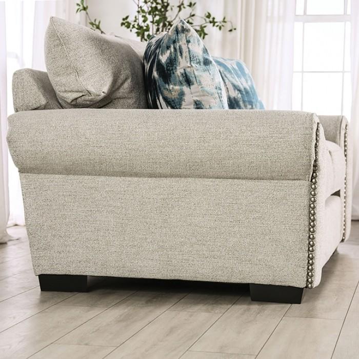

    
Transitional Beige Linen-like Fabric Sofa Furniture of America SM1215-SF Laredo
