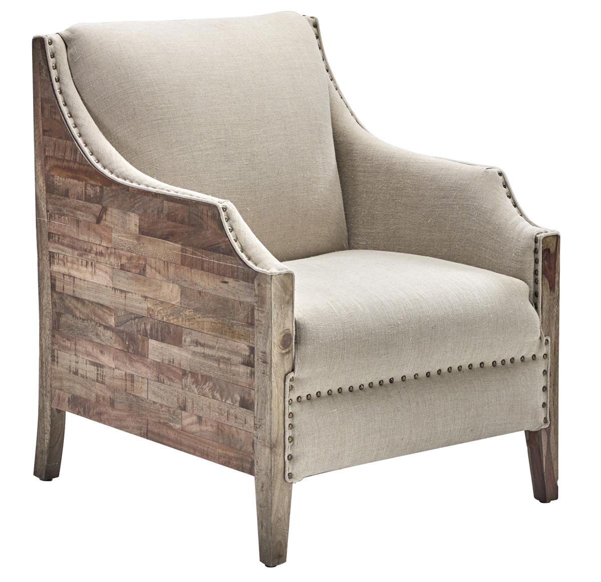 

    
Transitional Beige Linen & Solid Mango Chair JAIPUR HOME CAC-4148 Latimer
