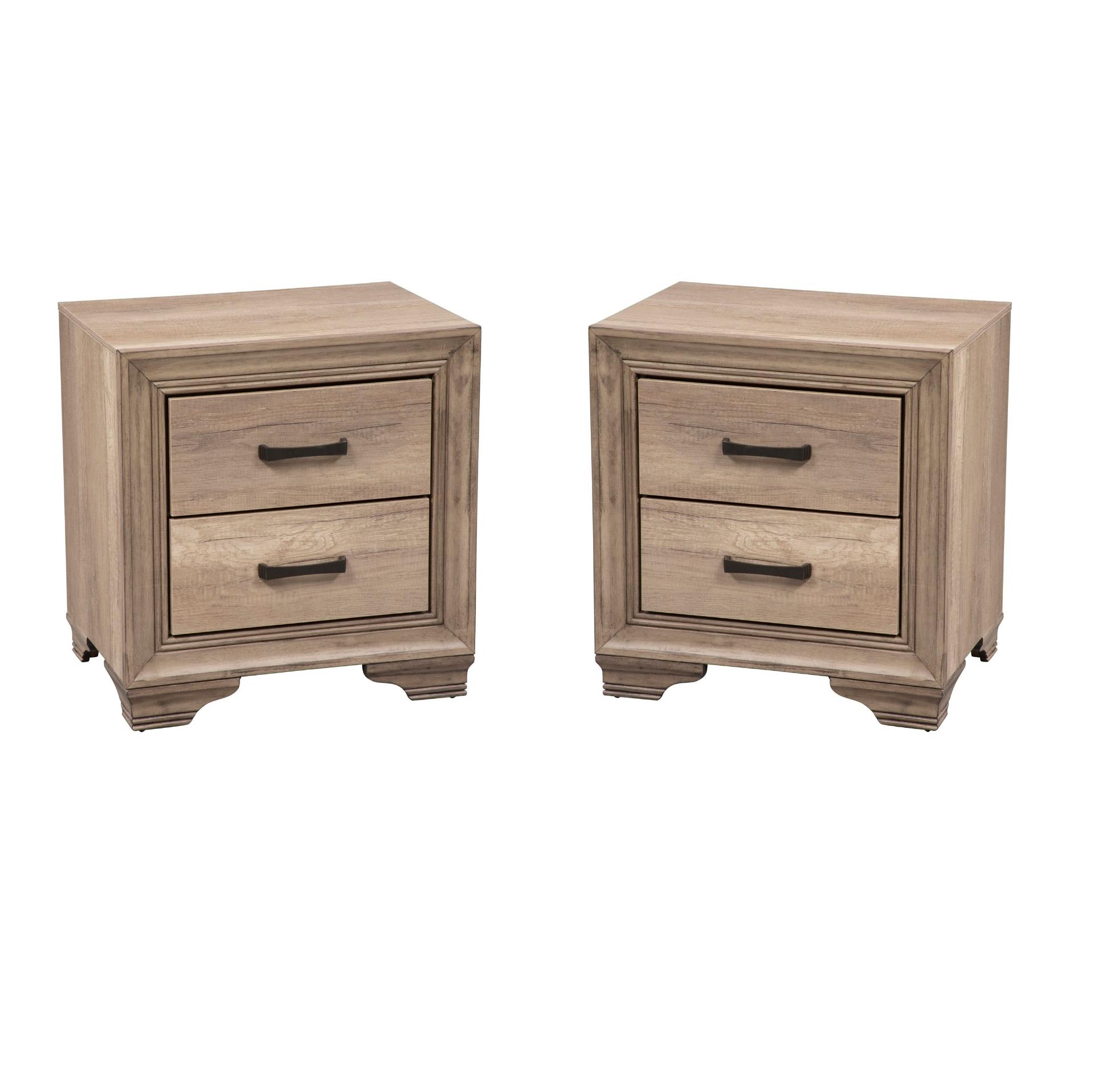 

    
Transitional Beige Nightstand Set 2 Pcs Sun Valley (439-BR) Liberty Furniture

