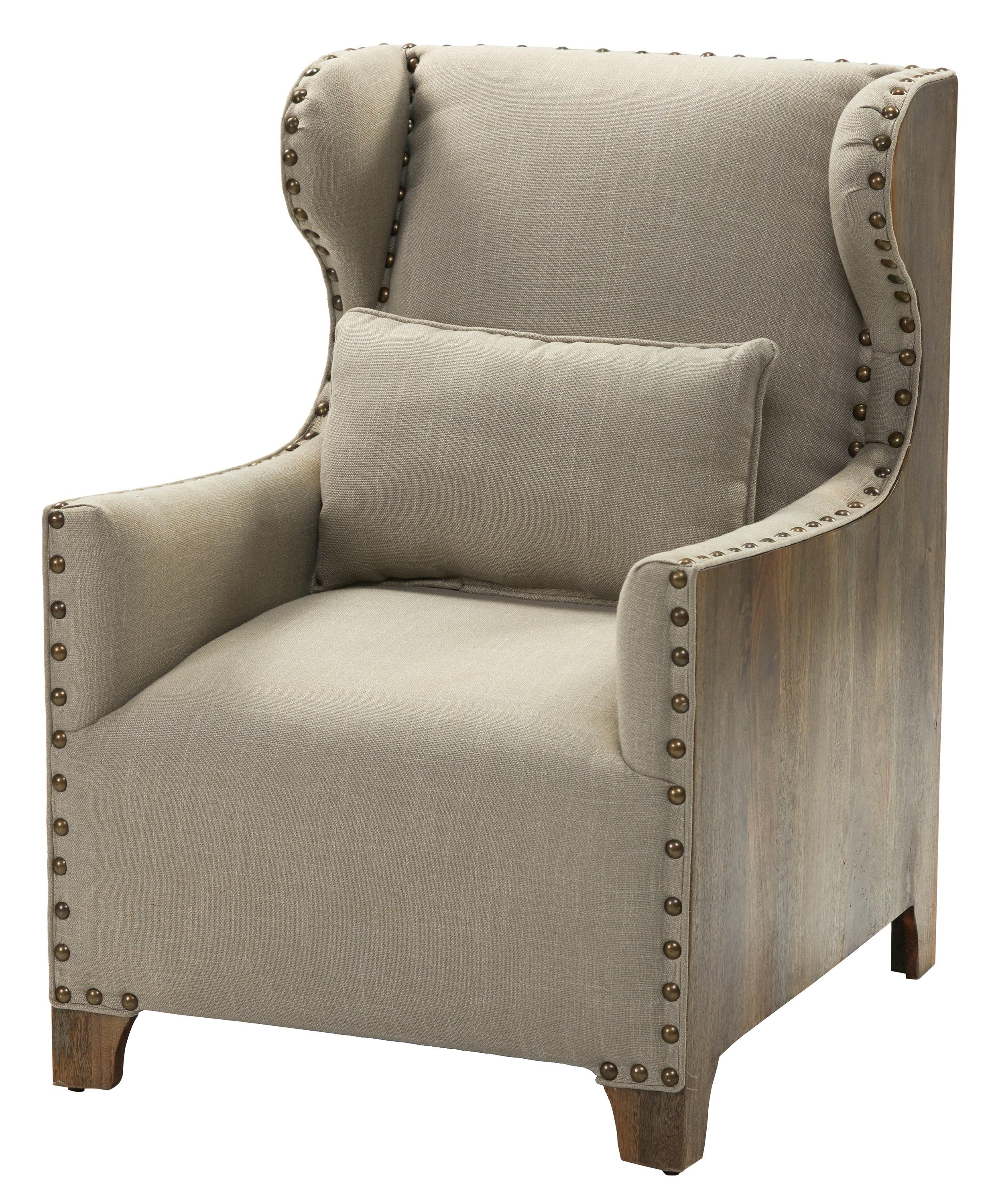 Transitional Chair CAC-5277 Chadwick CAC-5277 in Oak, Beige Polyester