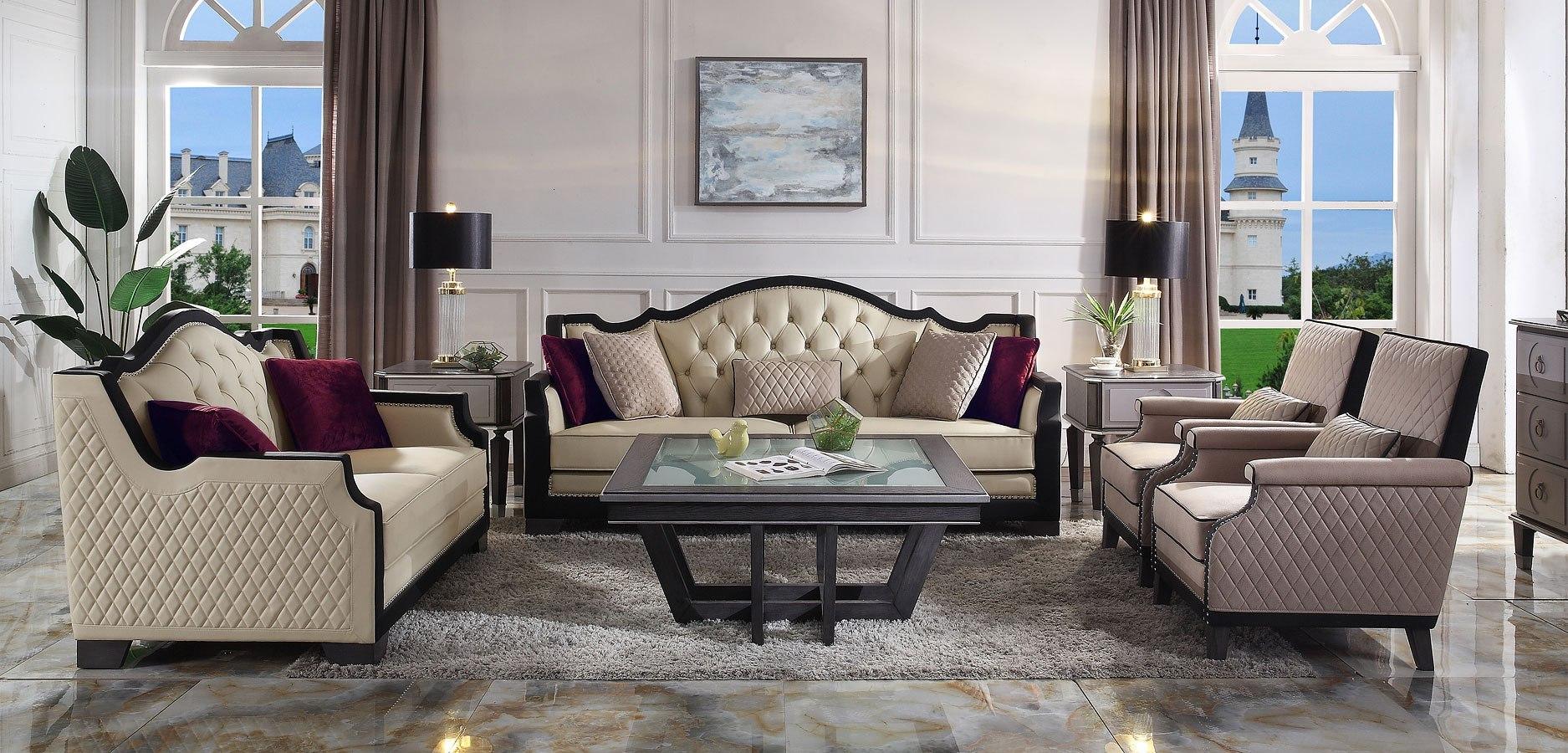 

    
Transitional Beige Sofa + Loveseat by Acme House Beatrice 58810-2pcs
