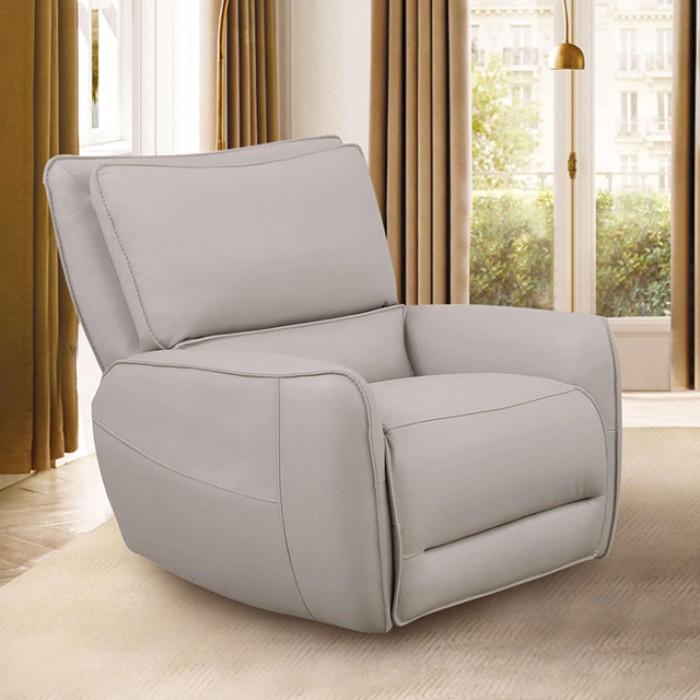 Transitional Power Reclining Chair Phineas Power Reclining Chair CM9921ST-CH-PM-C CM9921ST-CH-PM-C in Beige 