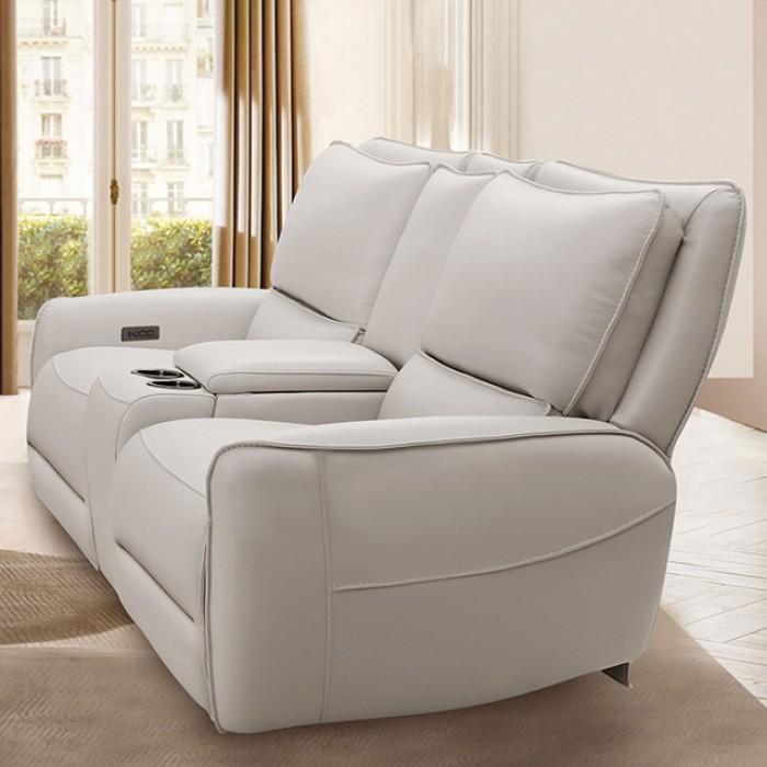 Transitional Power Reclining Loveseat Phineas Power Reclining Loveseat CM9921ST-LV-PM-L CM9921ST-LV-PM-L in Beige 
