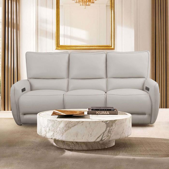 Transitional Power Reclining Sofa Phineas Power Reclining Sofa CM9921ST-SF-PM-S CM9921ST-SF-PM-S in Beige 