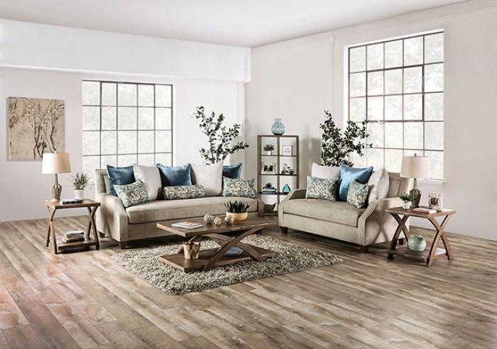 

    
 Order  Transitional Beige & Teal Chenille Loveseat Furniture of America SM2287-LV Catarina

