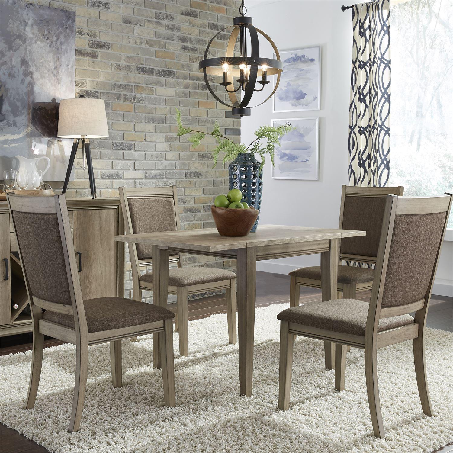 

    
Sandstone Finish Dining Room Set 5Pcs Sun Valley 439-DR-O5DLS Liberty Furniture
