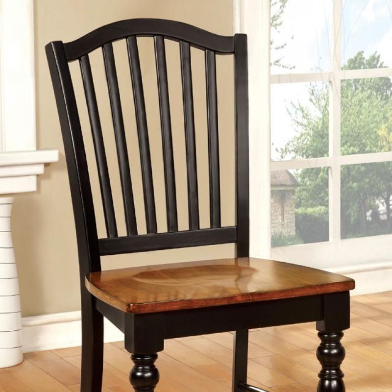 

    
Transitional Black & Antique Oak Solid Wood Side Chairs Set 2pcs Furniture of America CM3431SC-2PK Mayville

